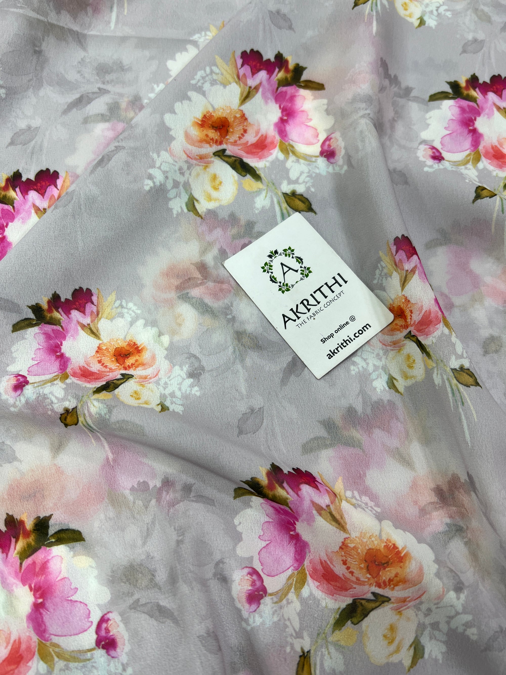 Digital floral printed georgette fabric