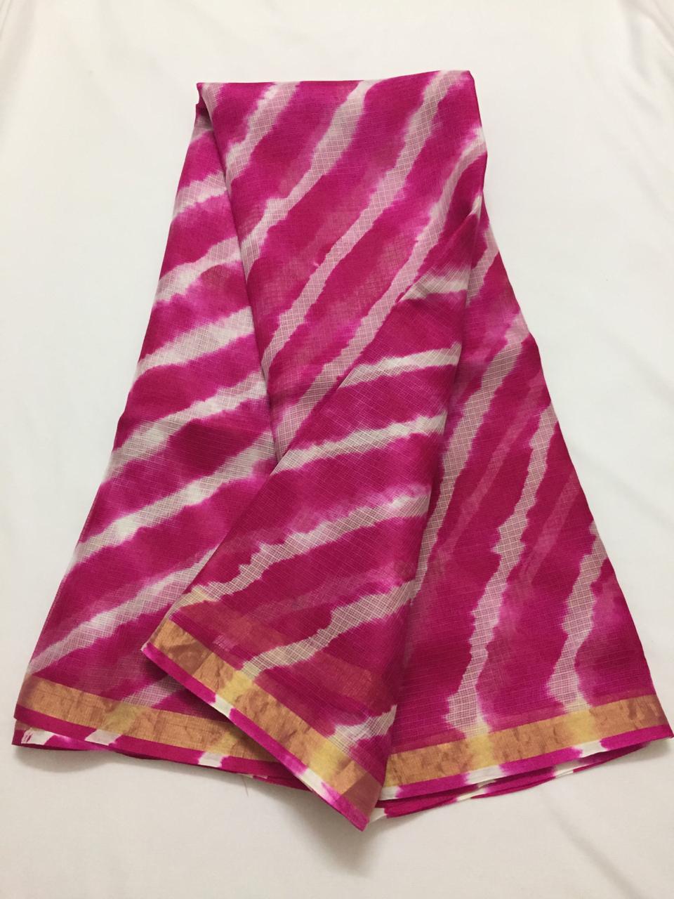 Pure kota silk leheriya saree