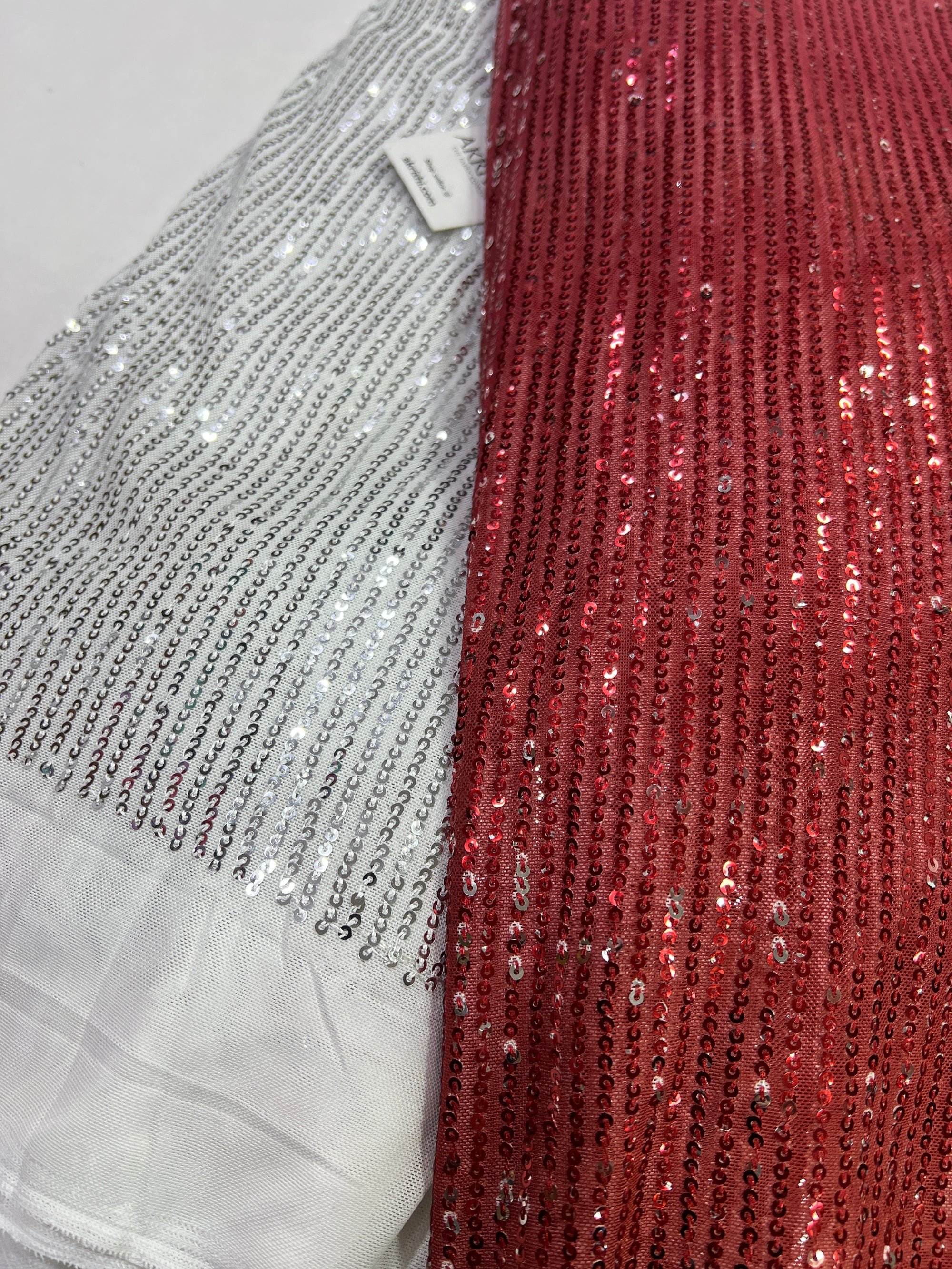 Sequins on shaded net fabric
