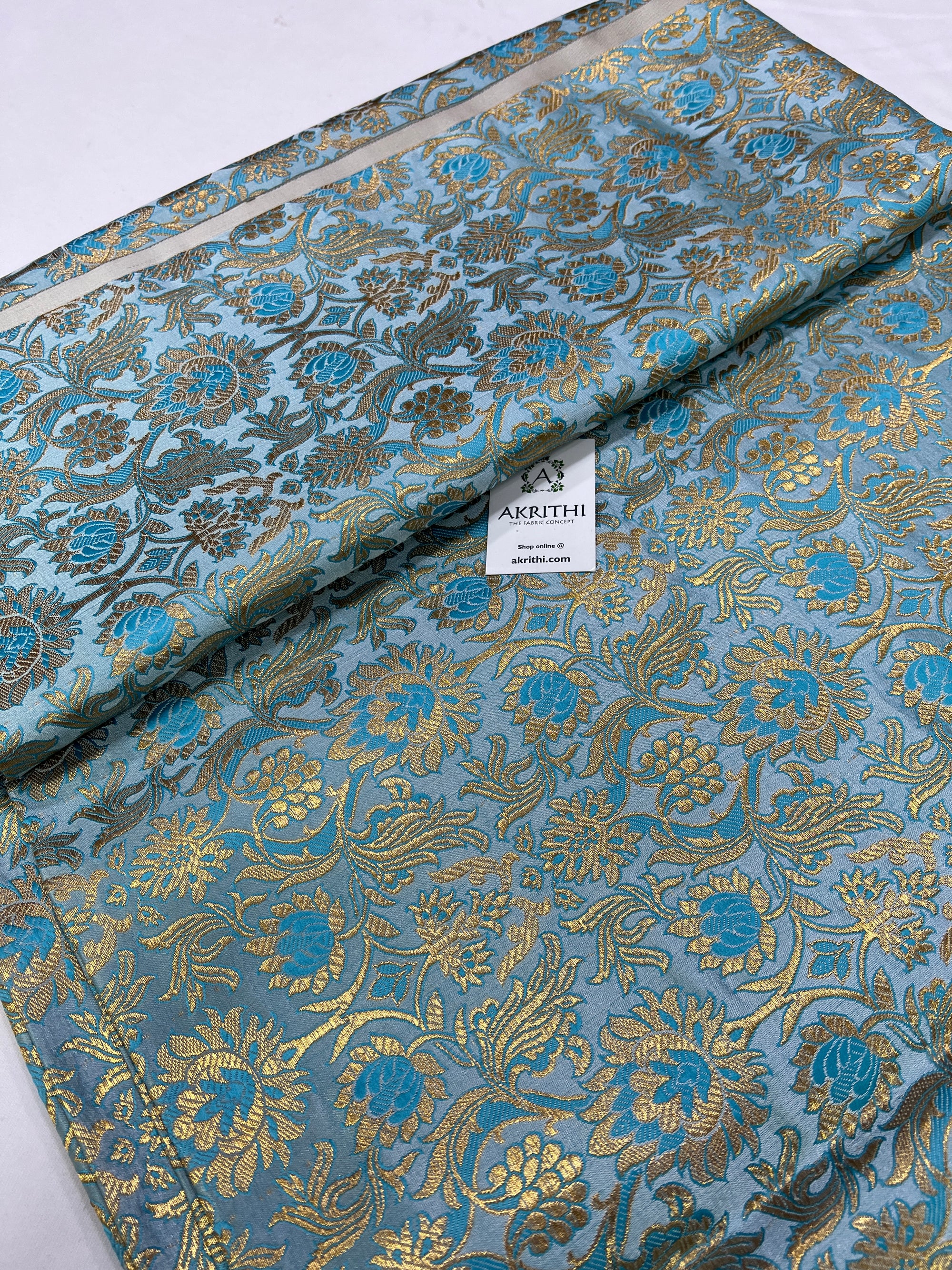 Handloom Banarasi brocade fabric