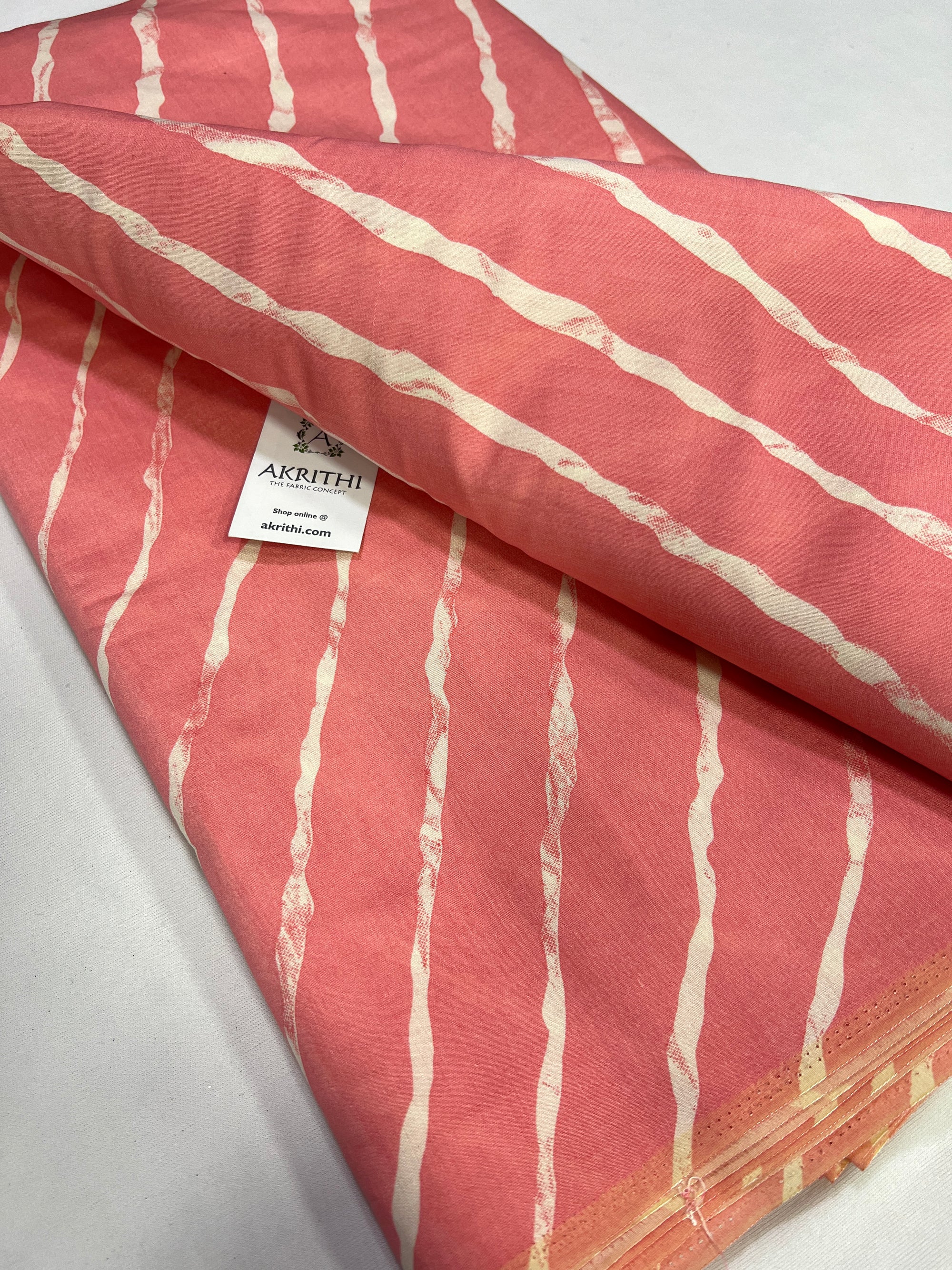 Digital printed silk fabric