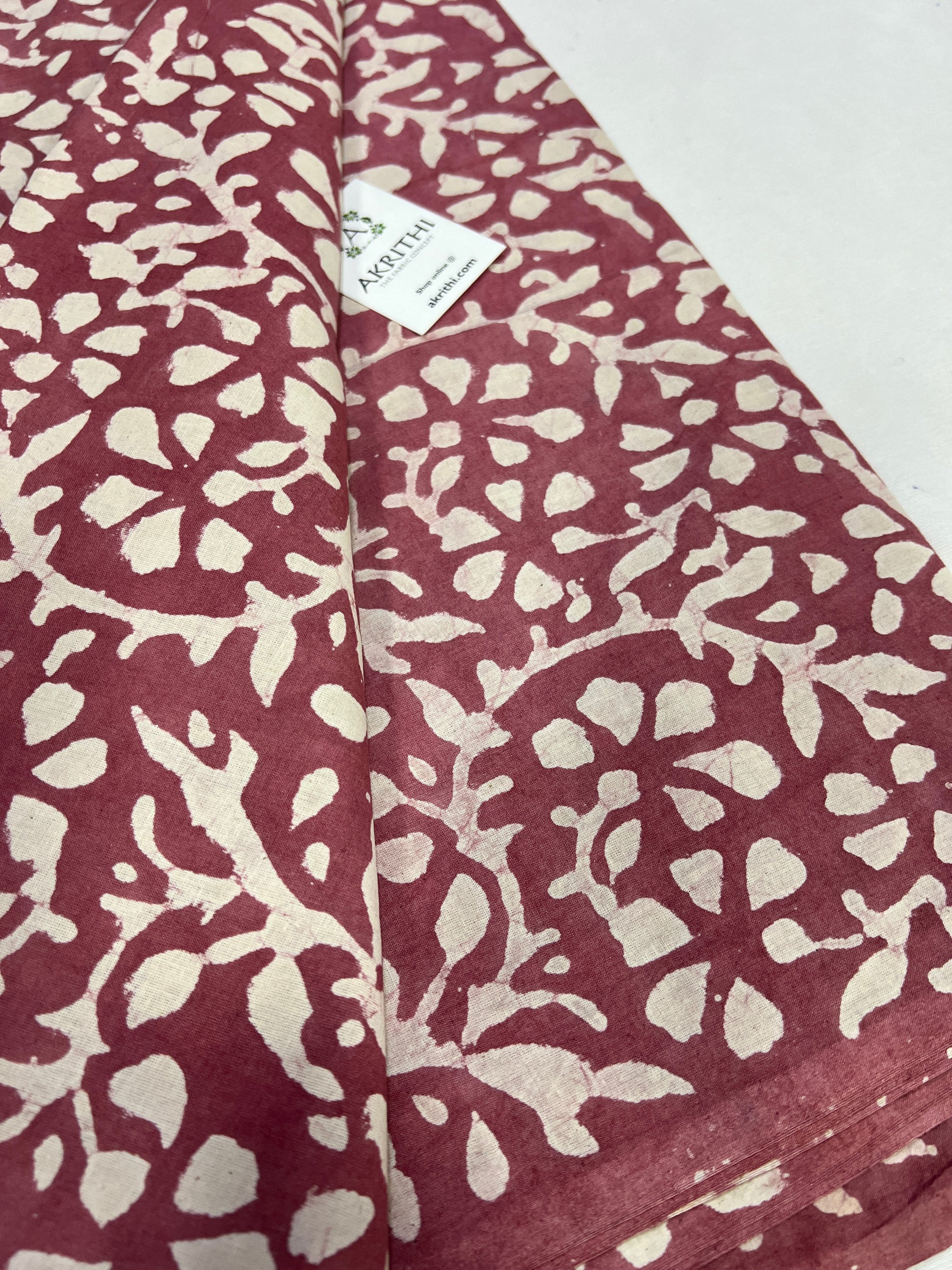 Dabu printed pure cotton fabric