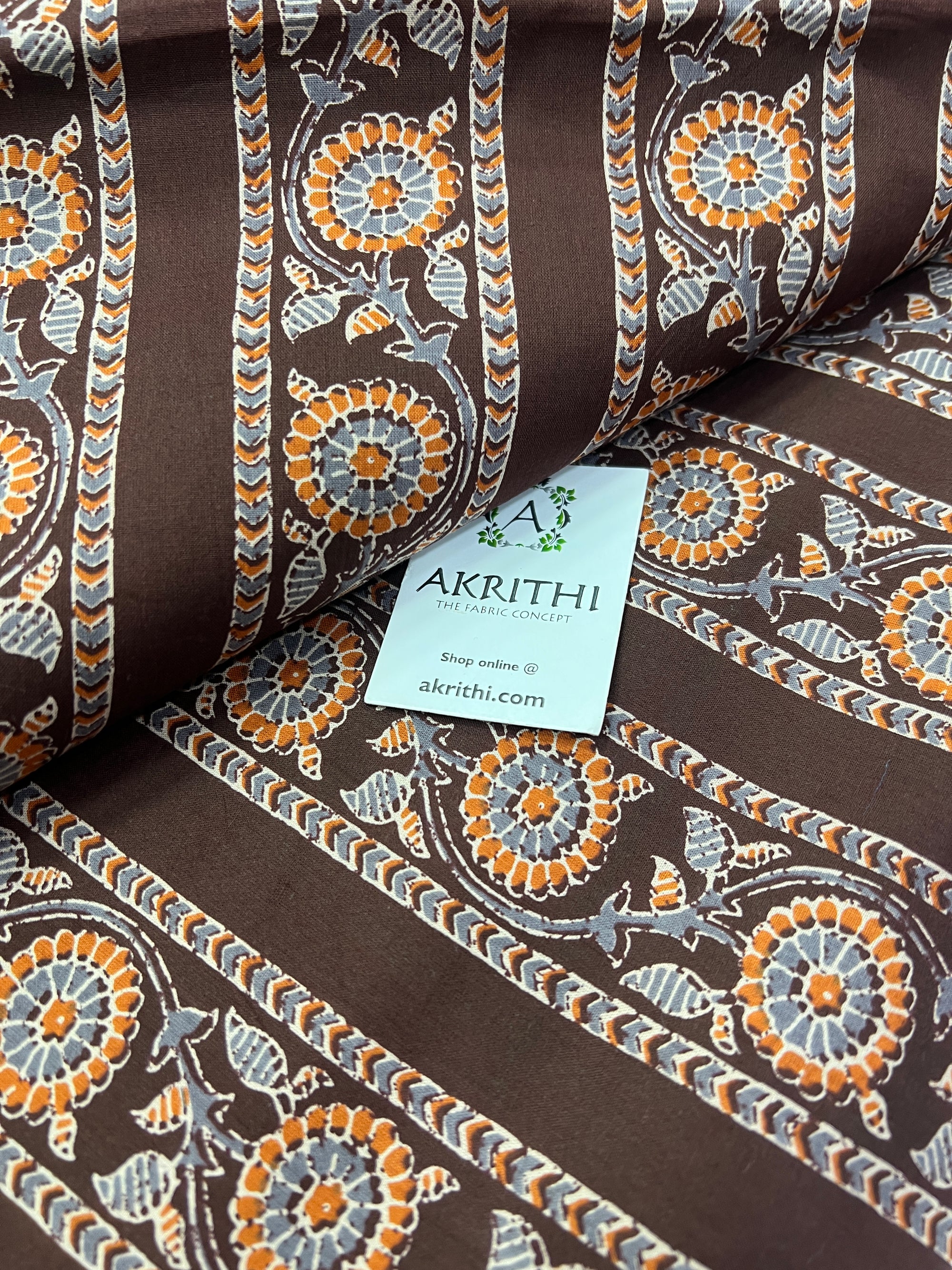 Ajrakh Printed pure cotton fabric
