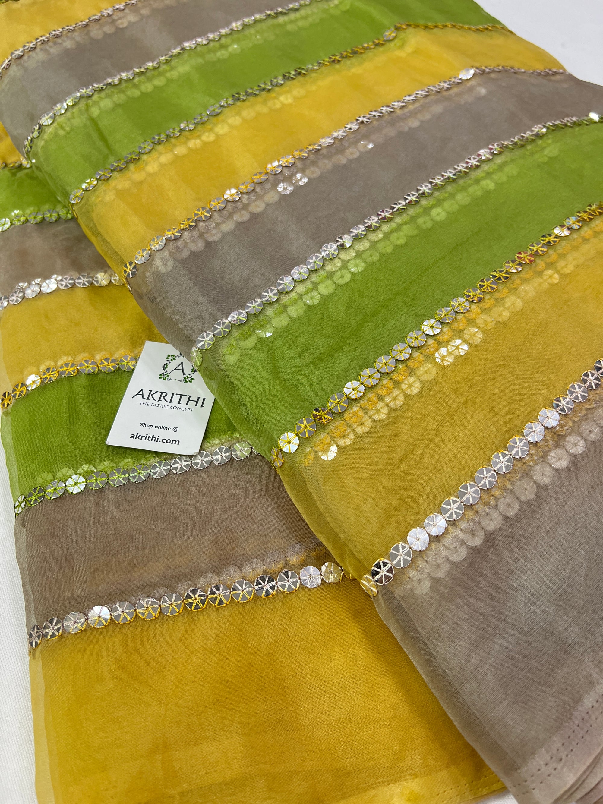 Embroidery on Organza fabric