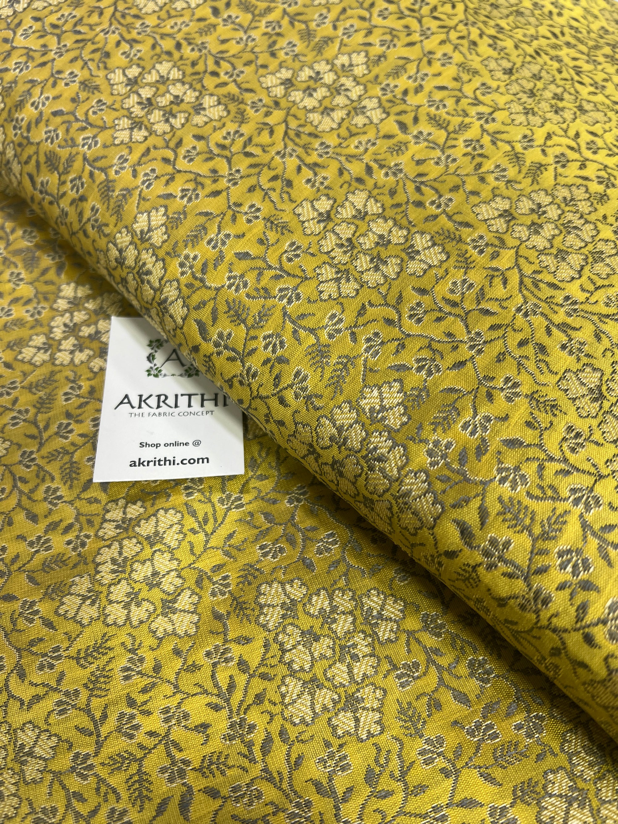 Banarasi brocade fabric without zari