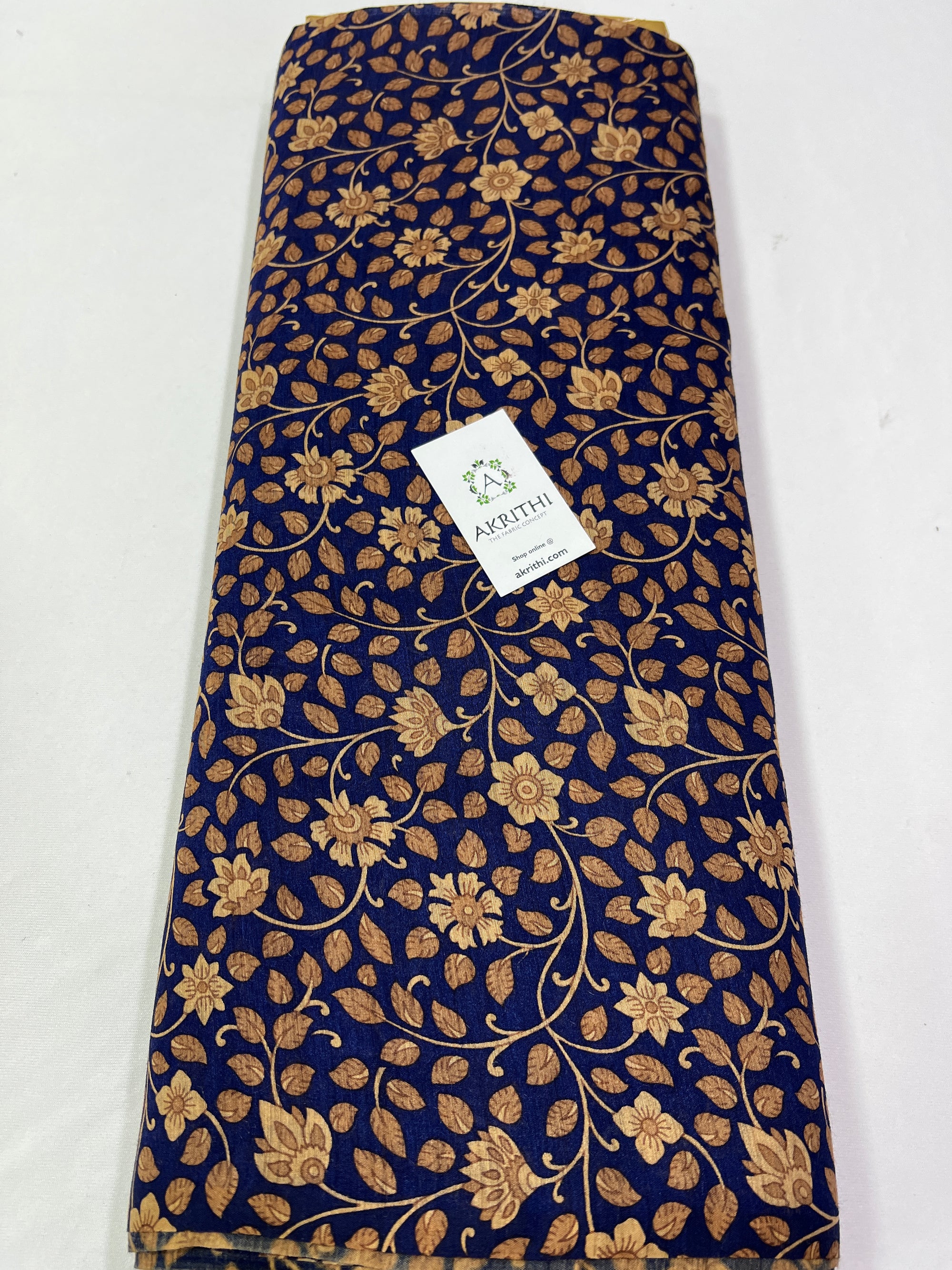Printed handloom pure munga silk fabric