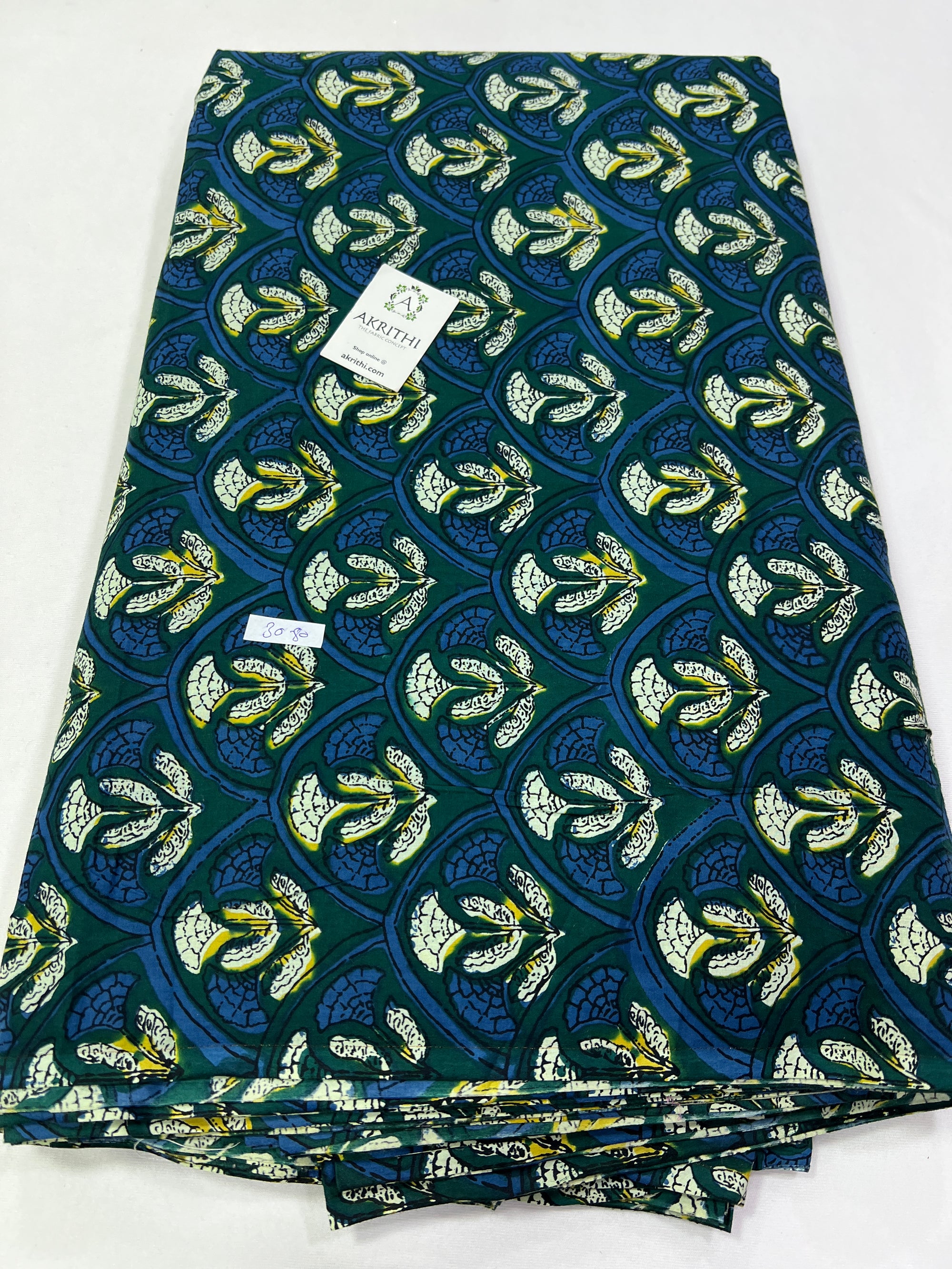 Ajrakh Printed pure cotton fabric