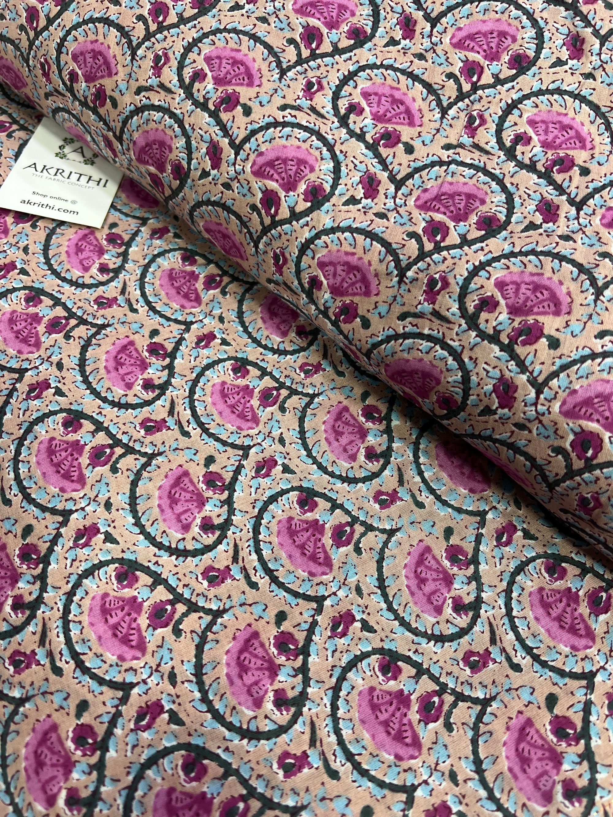 Printed pure cotton fabric