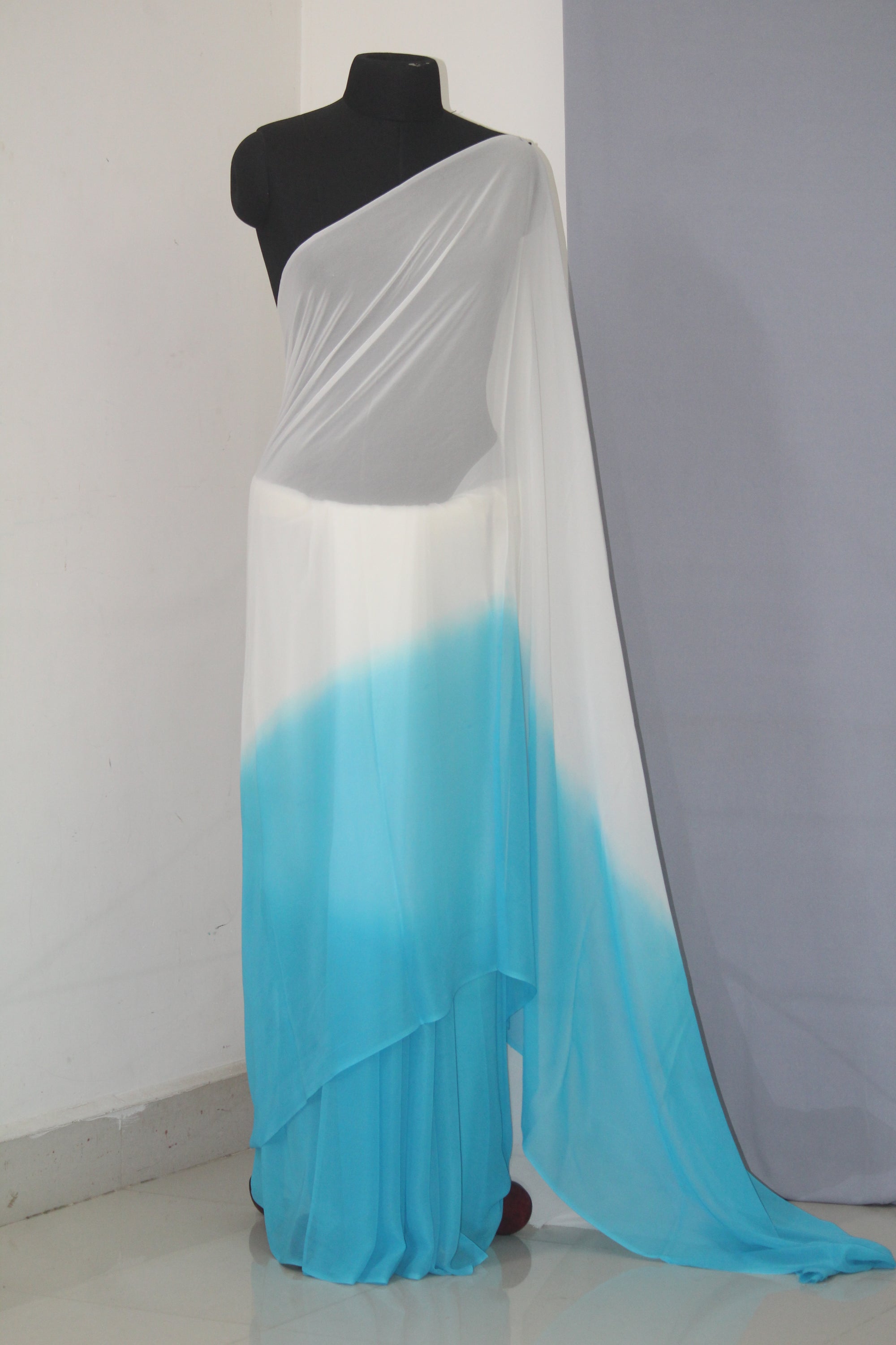 Shaded georgette saree