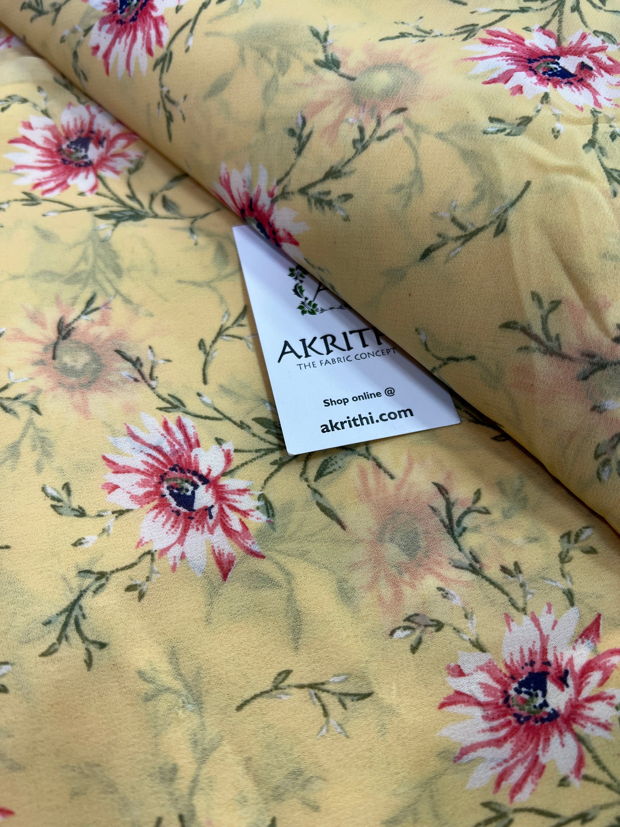 Floral printed georgette fabric 56 inches width