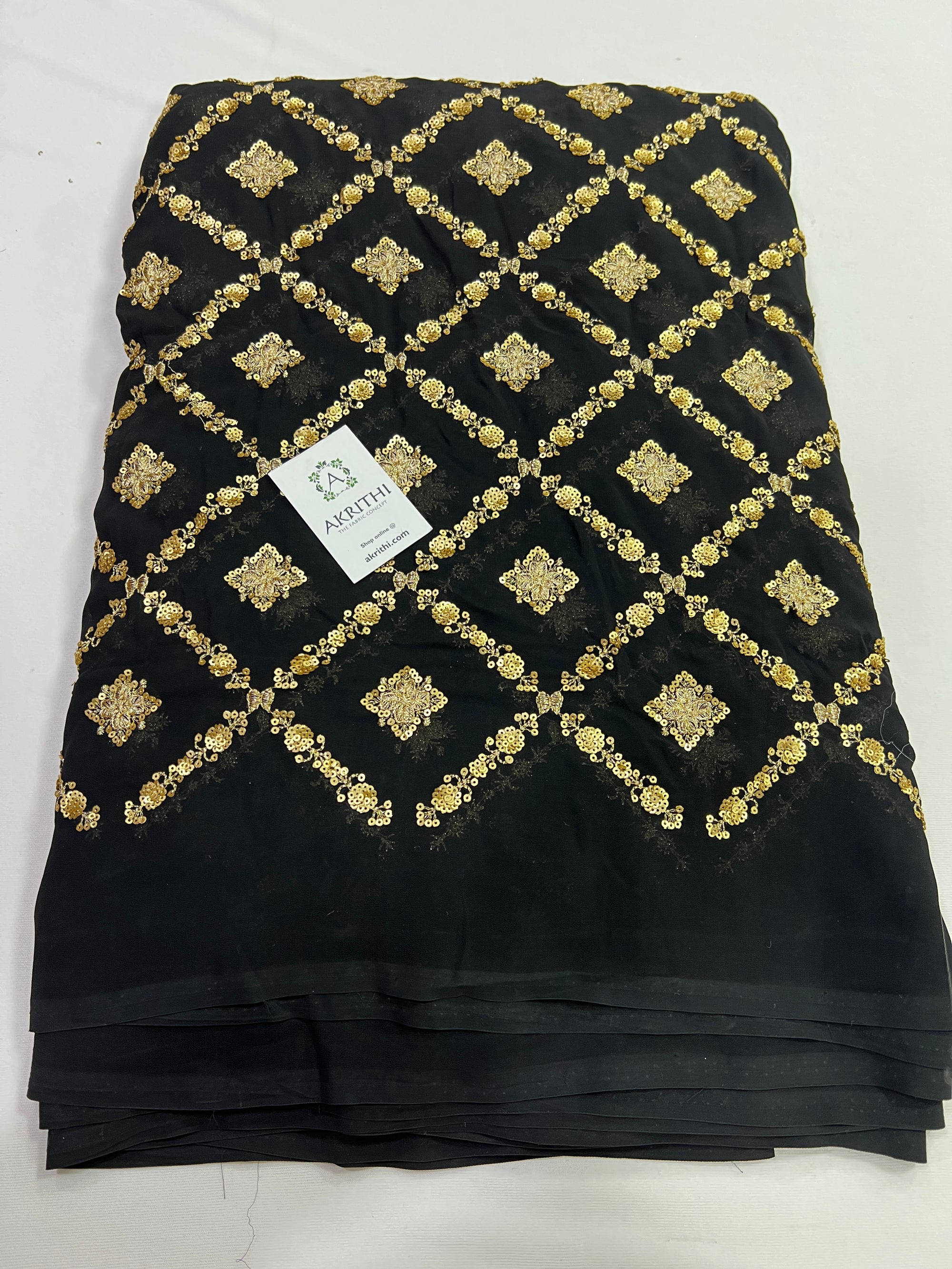 Embroidery on georgette fabric