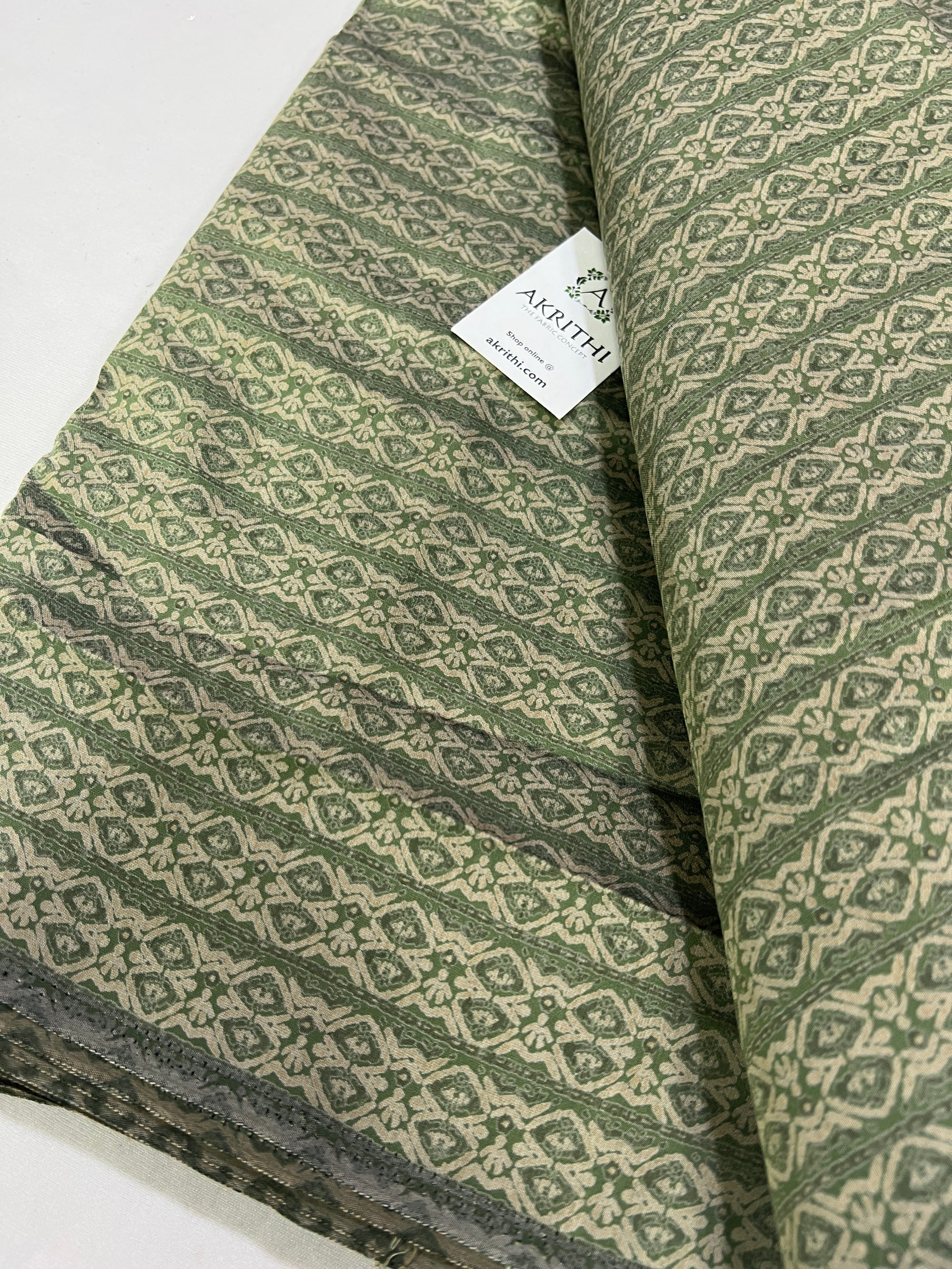 Digital printed silk fabric