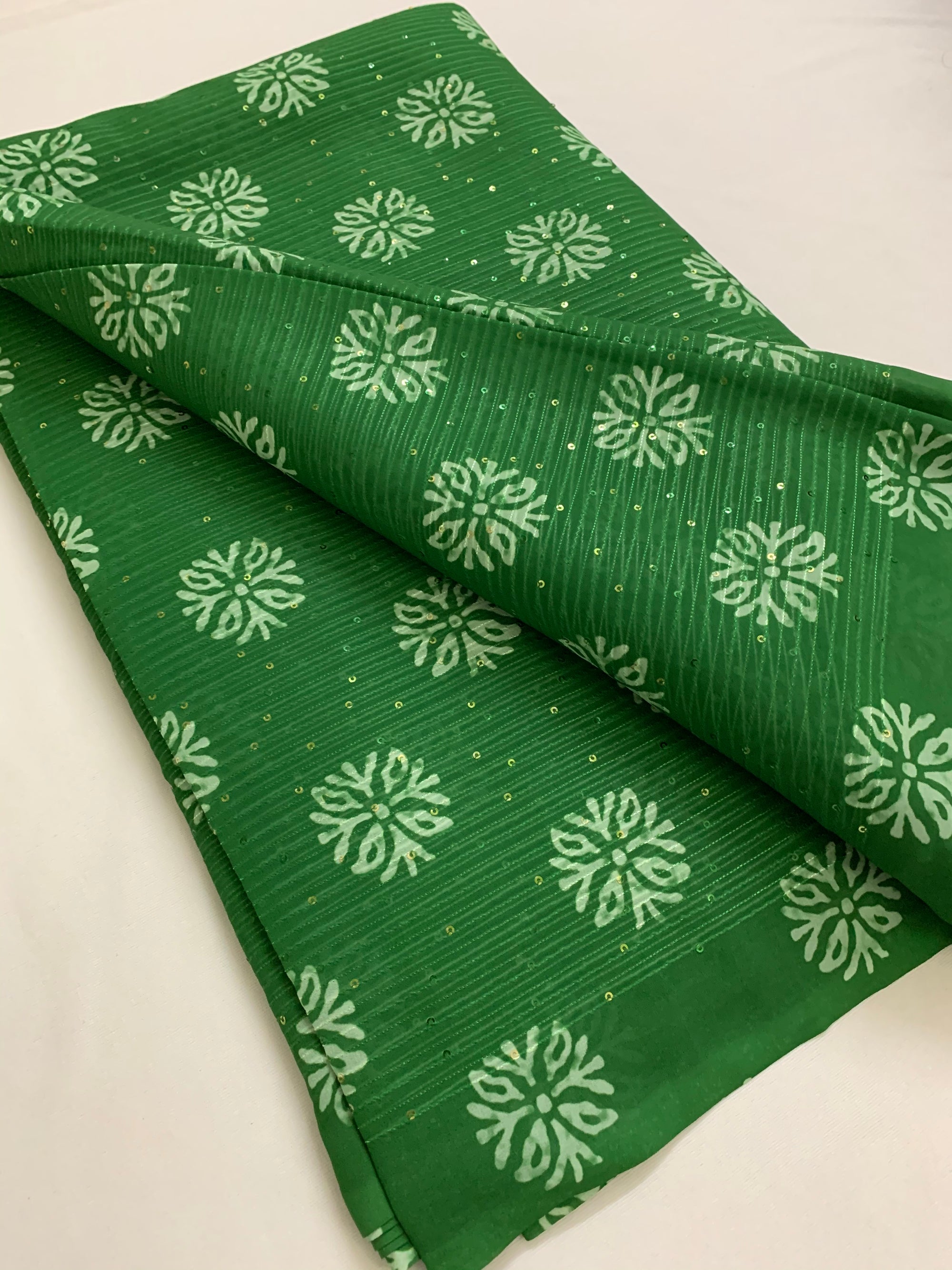 Embroidery on georgette saree