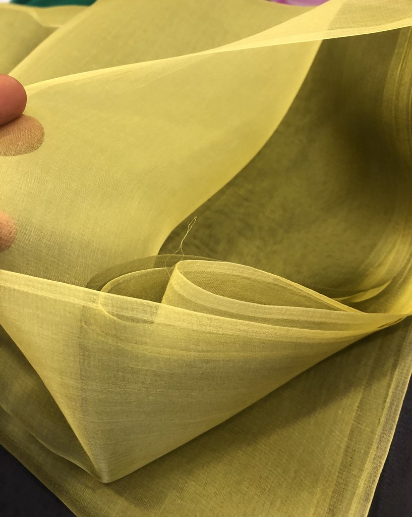 DOUBLE SHADED PURE SILK ORGANZA FABRIC