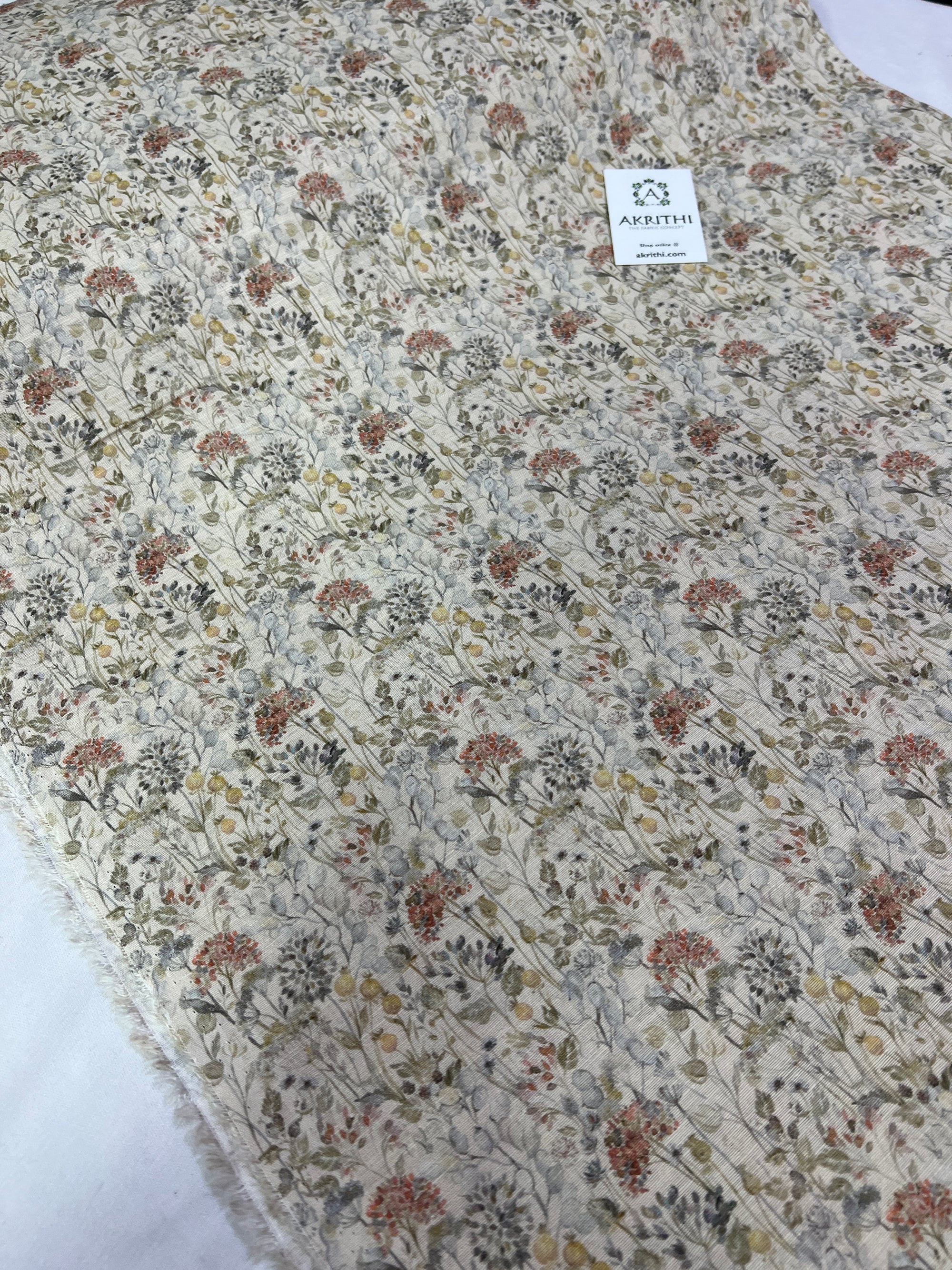 Digital Printed pure linen fabric