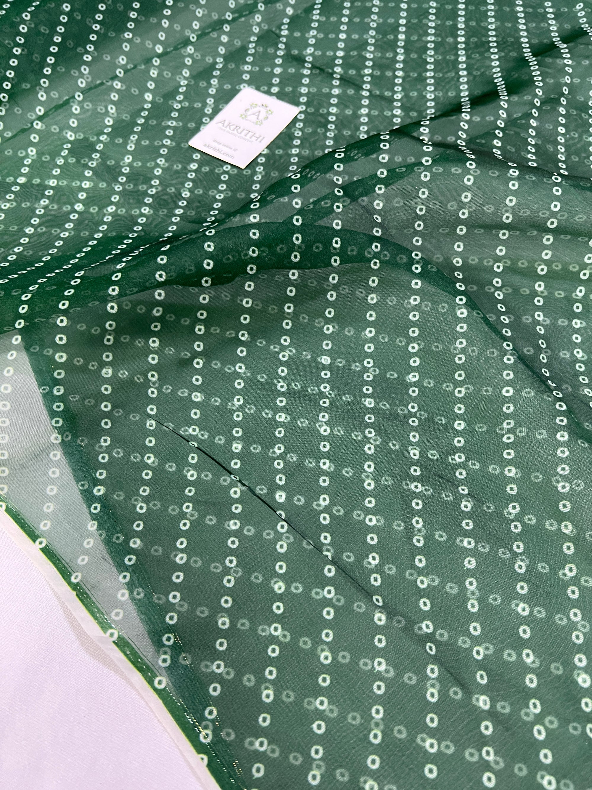 Bandhani Printed organza fabric