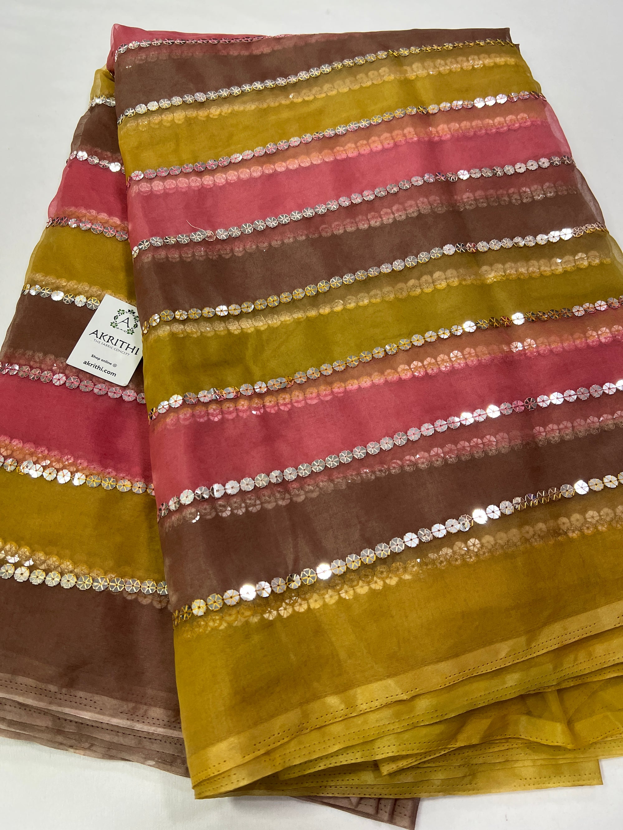 Embroidery on Organza fabric