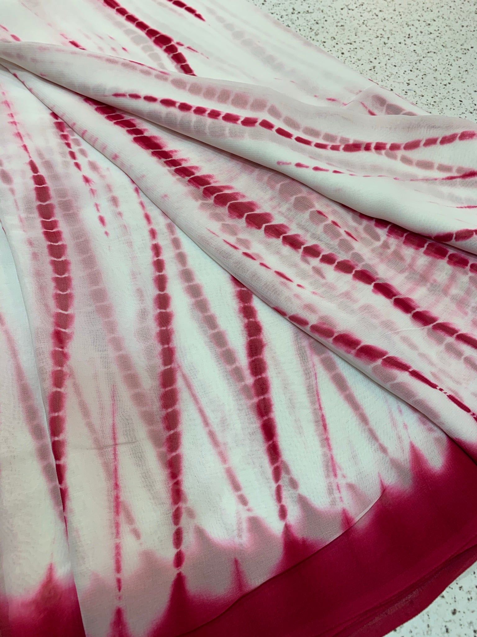 Shibori tie and dye georgette saree