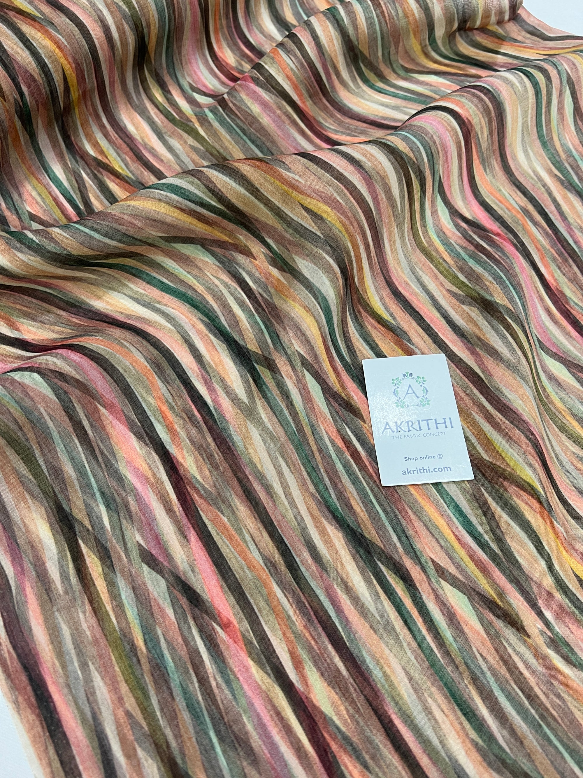 Printed pure organza fabric