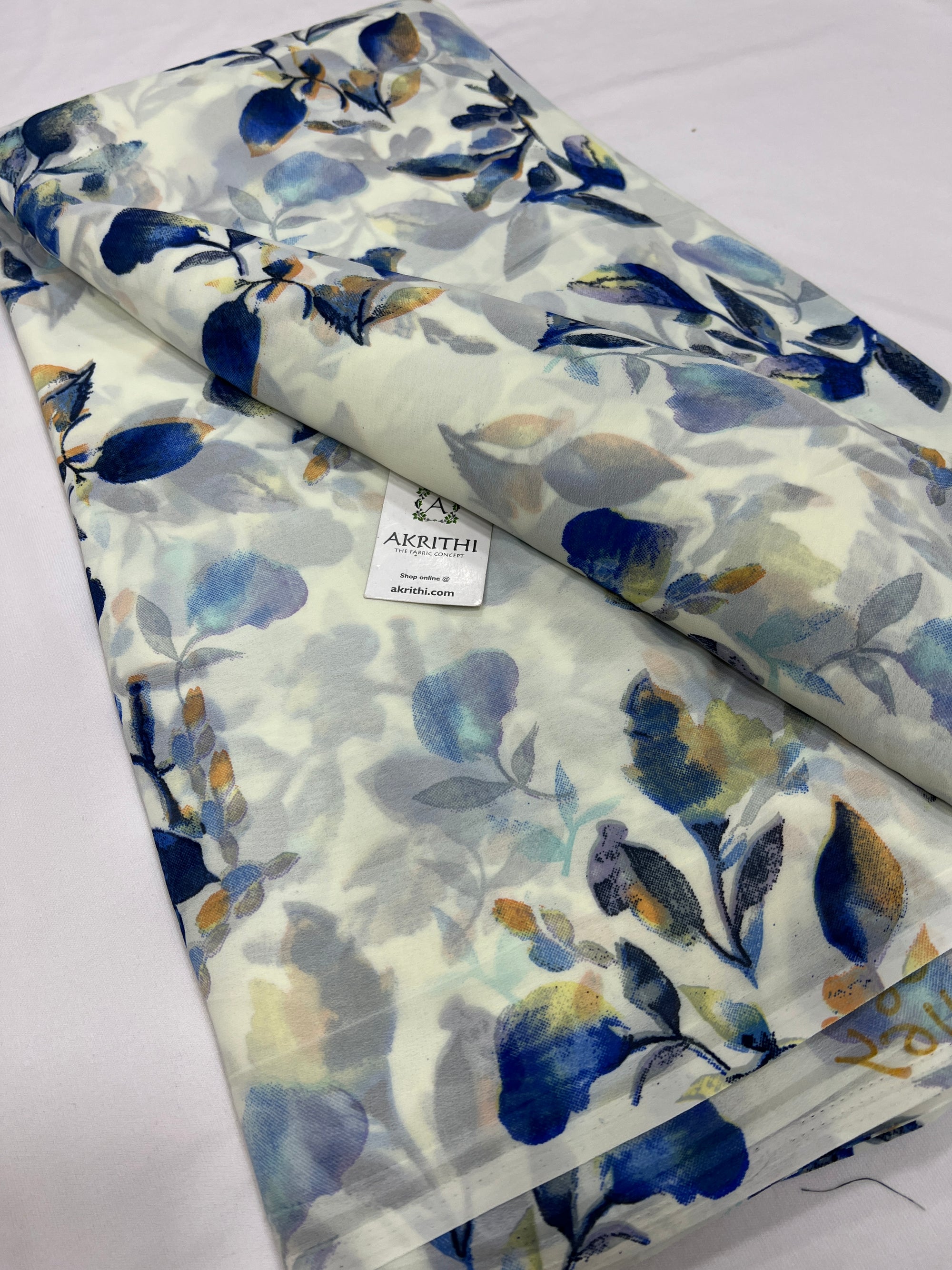 Floral printed georgette fabric