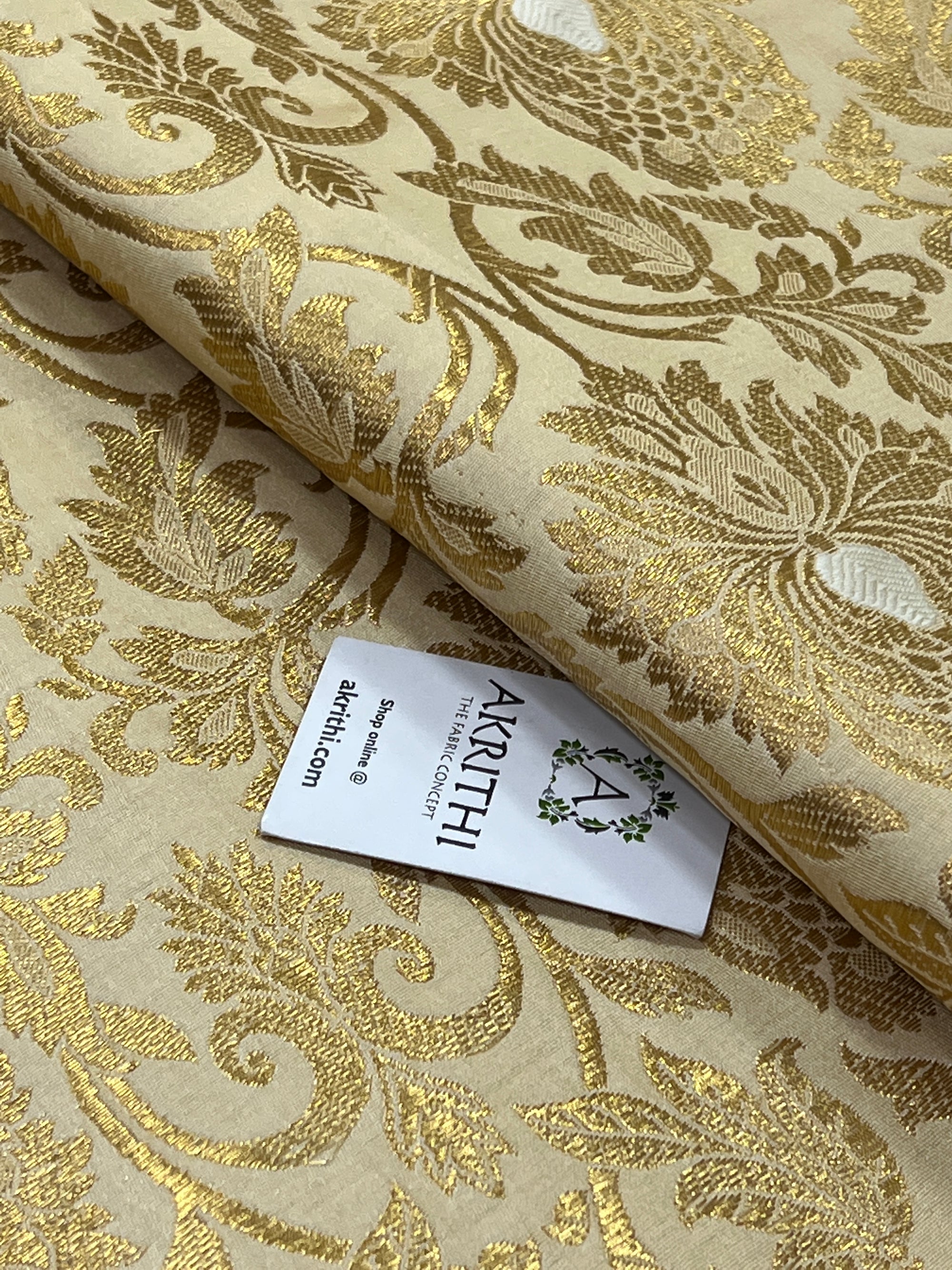 Banarasi brocade fabric 65 cms cut