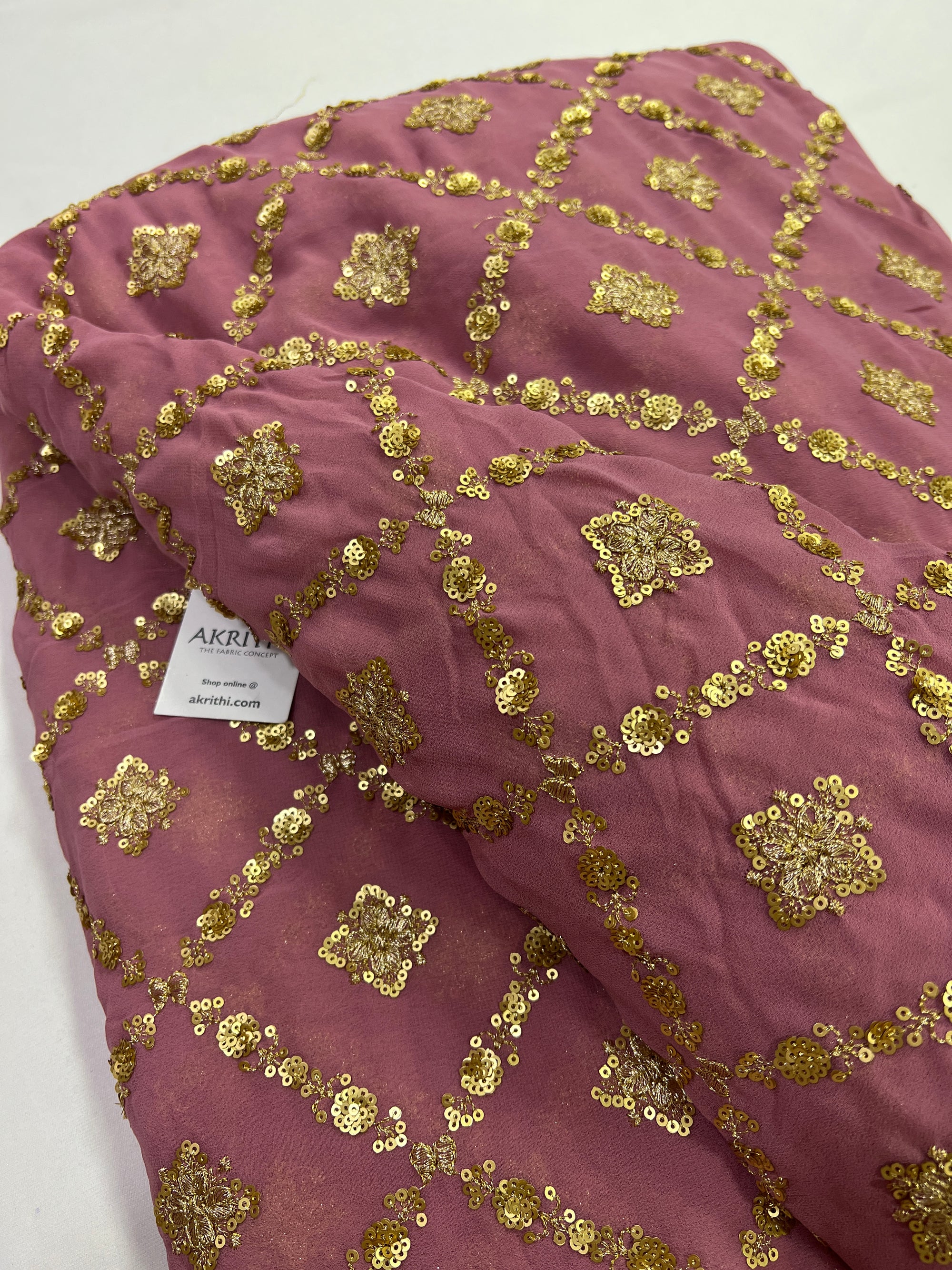 Embroidery on georgette fabric