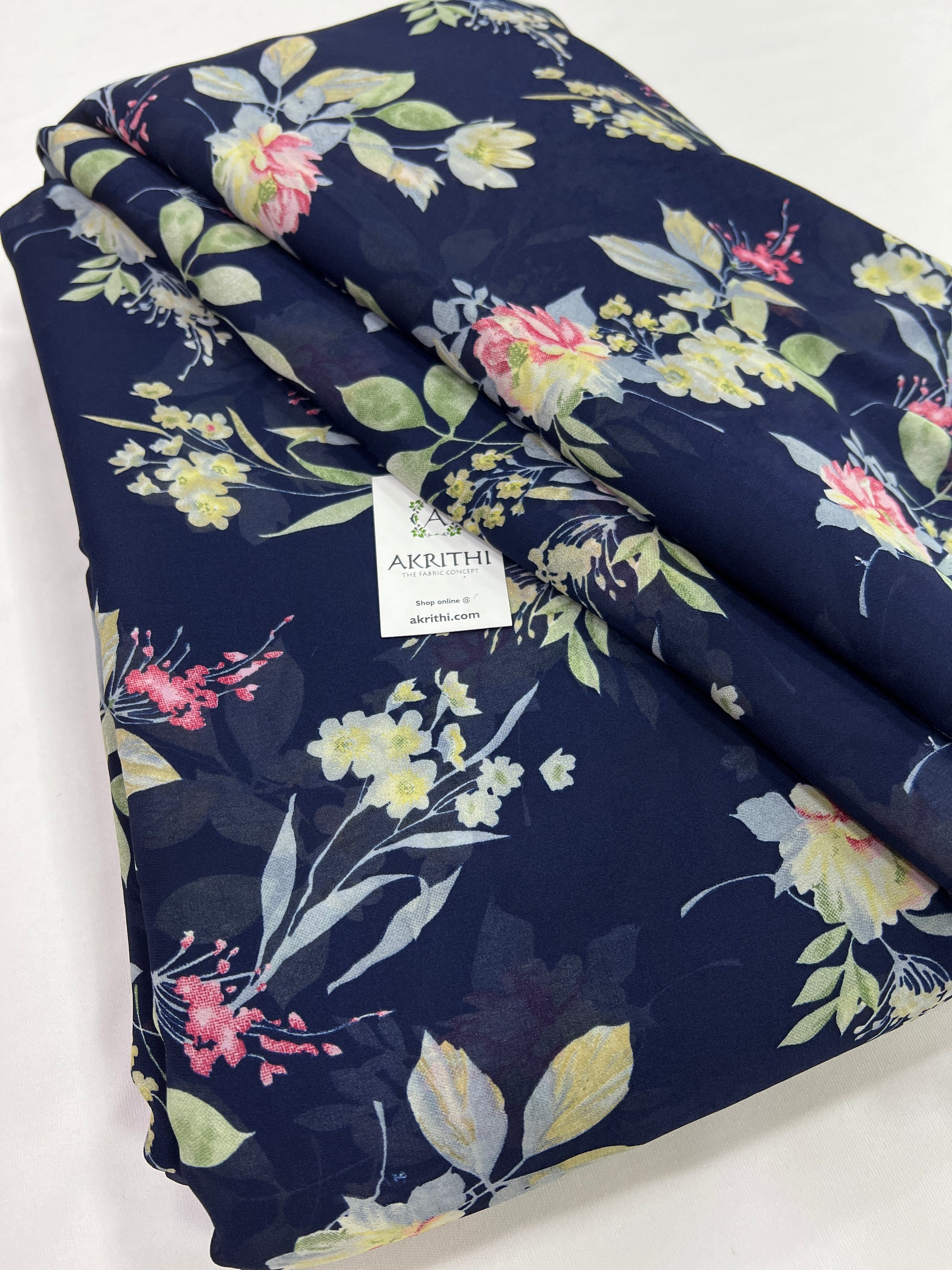 Floral printed georgette fabric 56 inches width