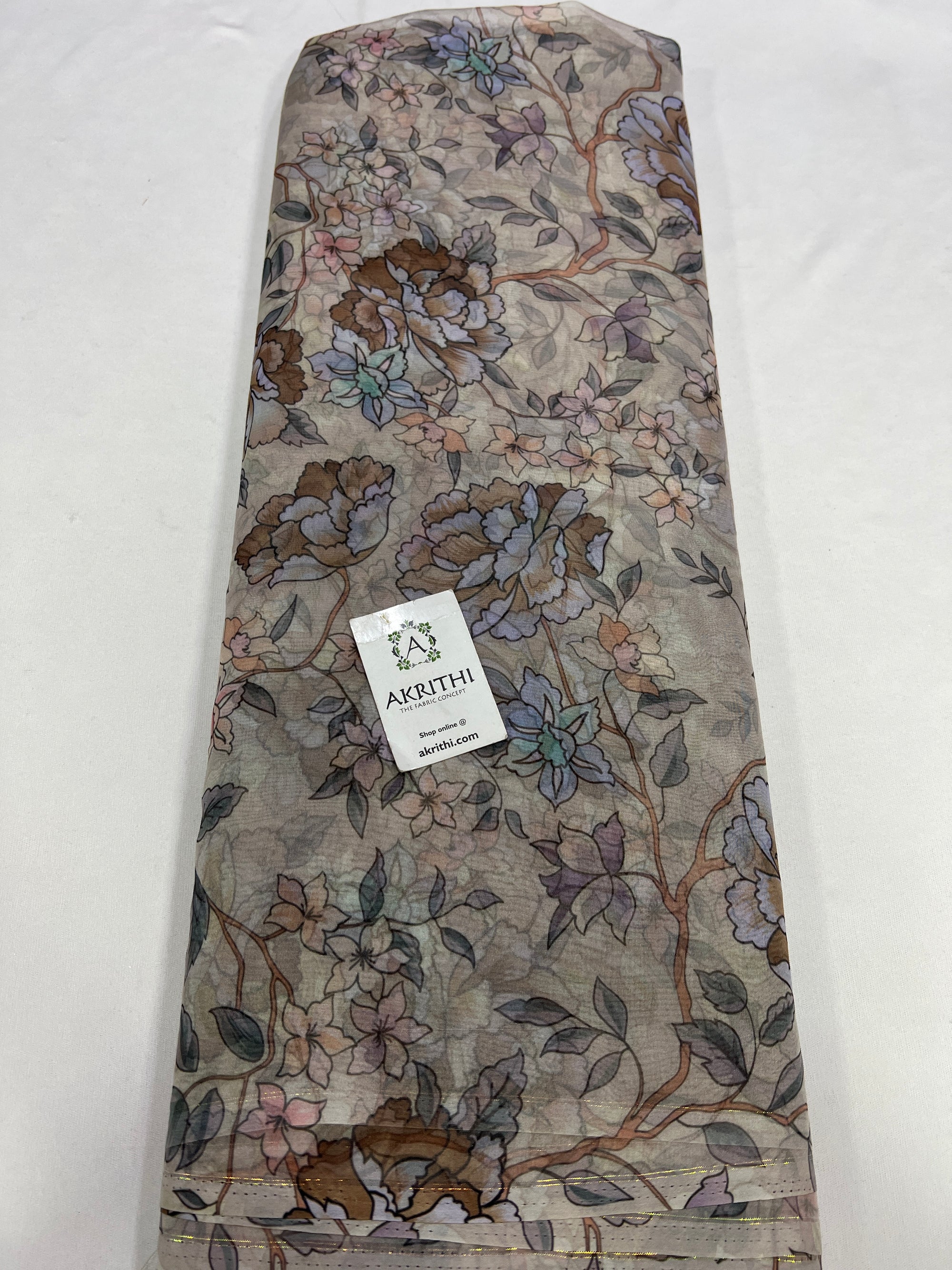 Digital floral Printed organza fabric