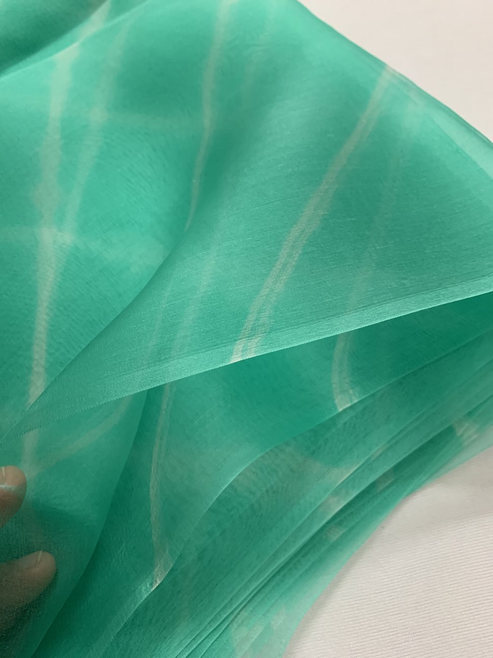 PURE SILK ORGANZA LEHERIYA DUPATTA - Main Image