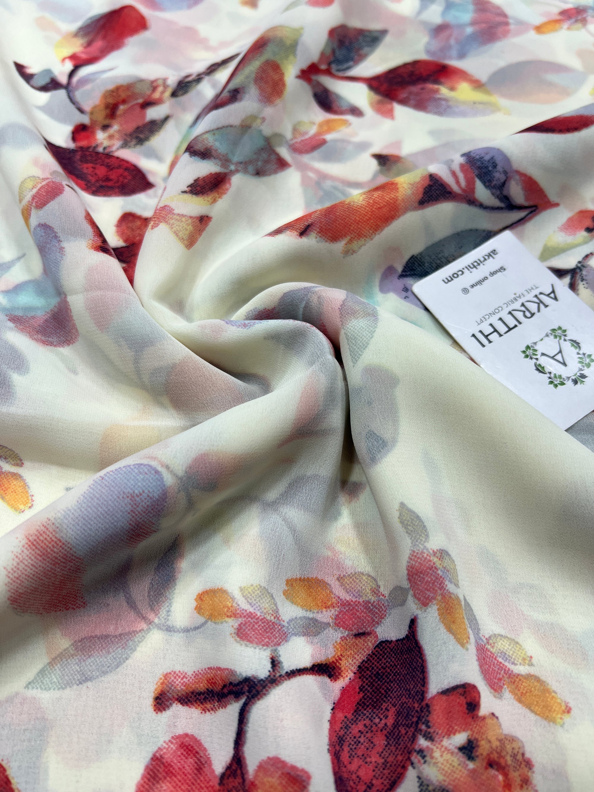 Floral printed georgette fabric
