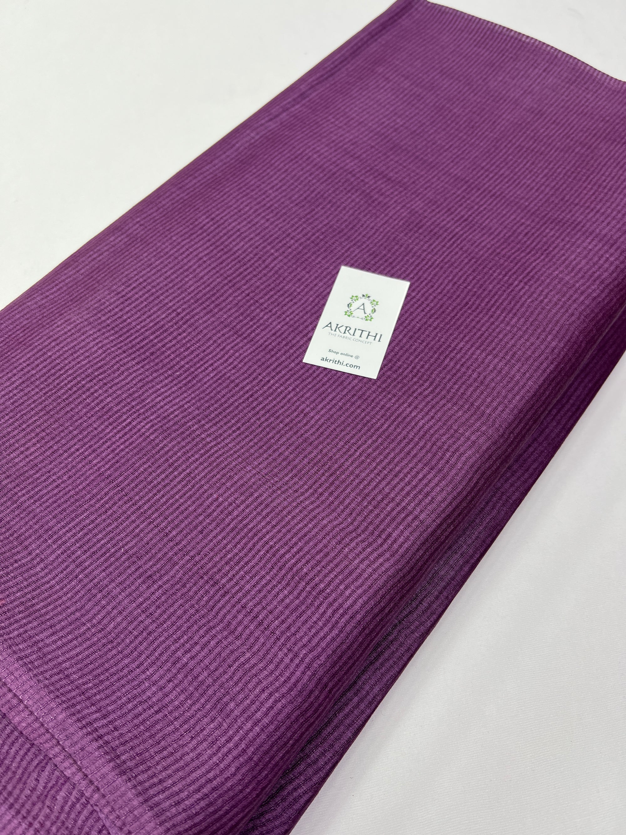Striped Pure Tussar silk fabric