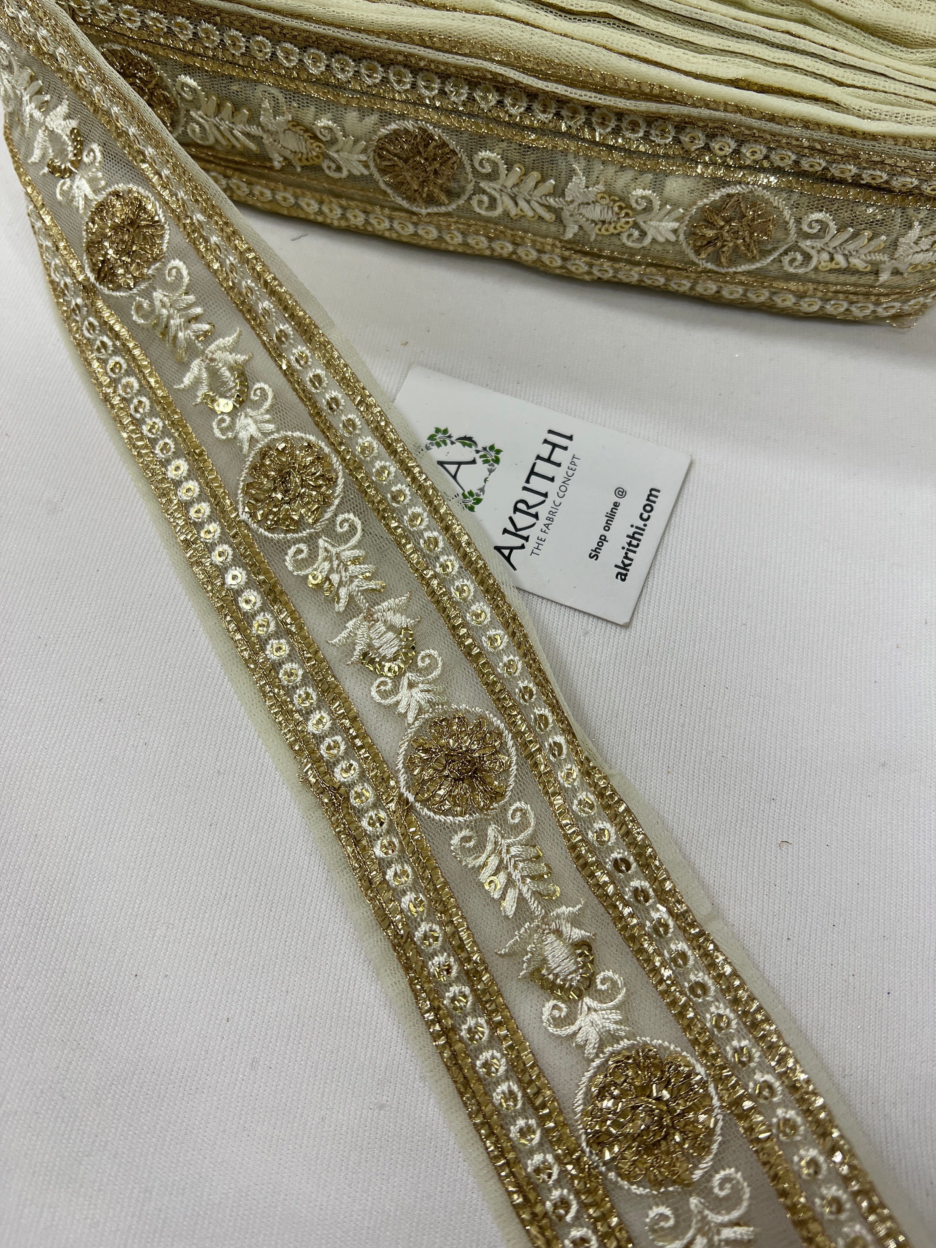 Buy Thin Gold Lace Online In India -  India