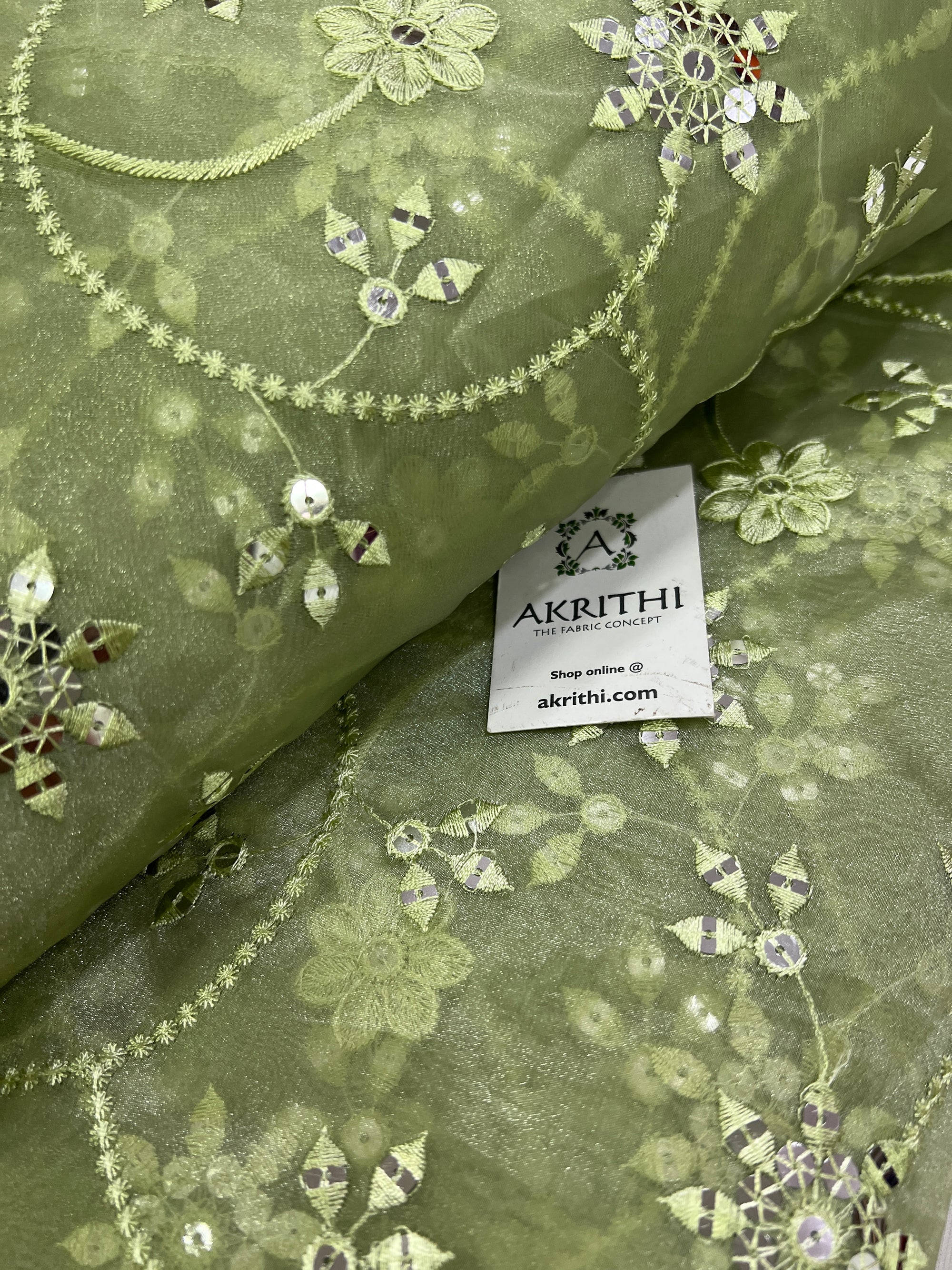Embroidery on Organza fabric