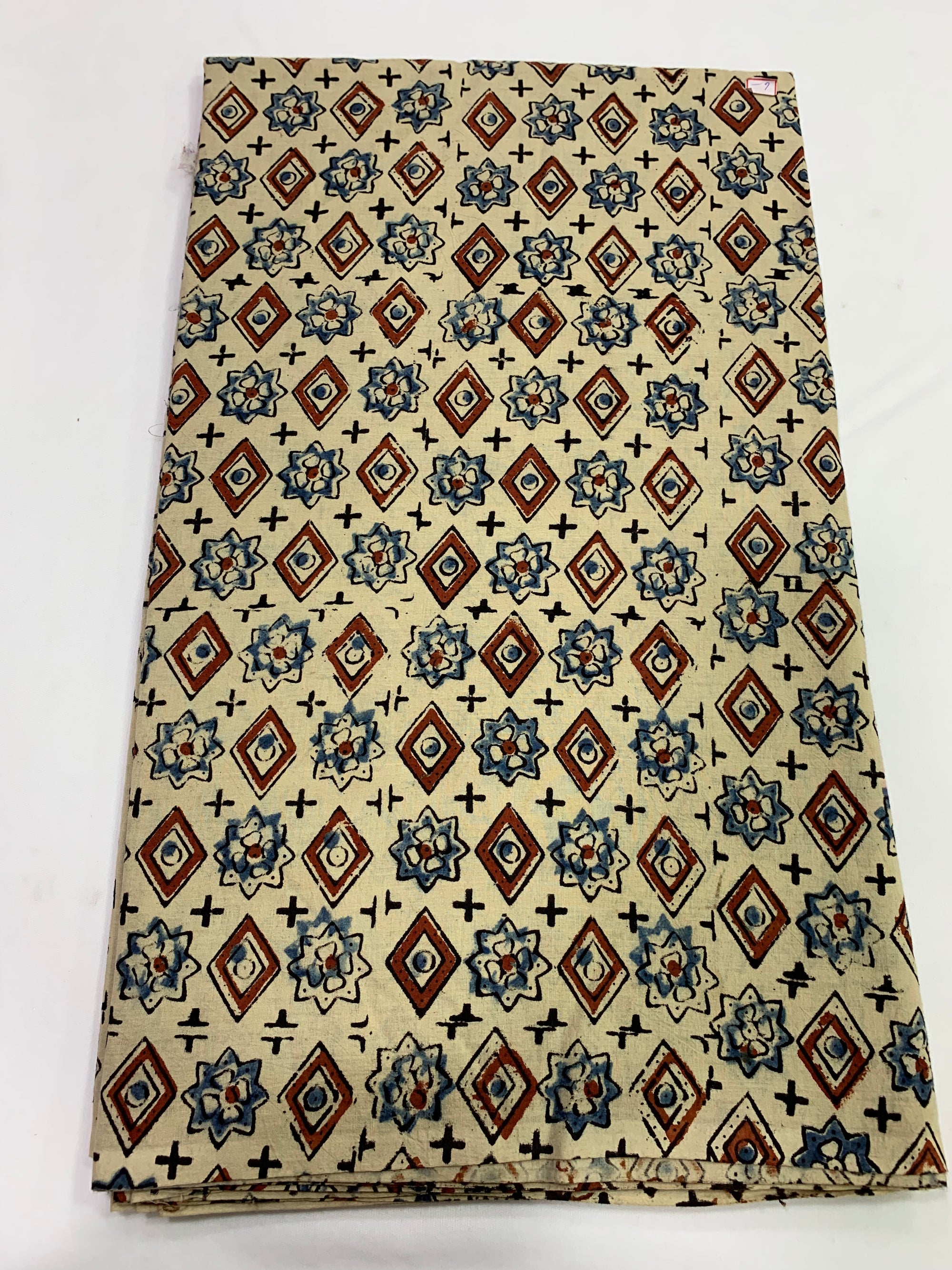 Ajrakh hand block pure cotton fabric