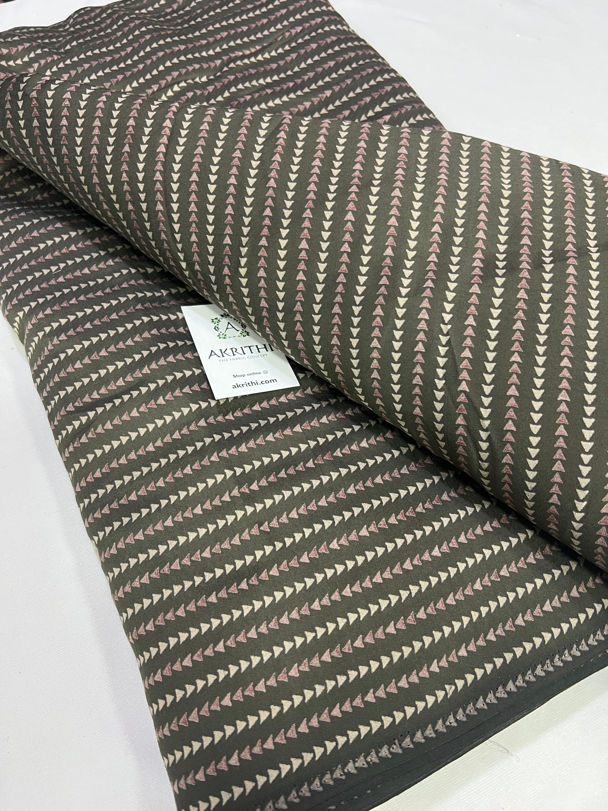 Digital printed silk fabric