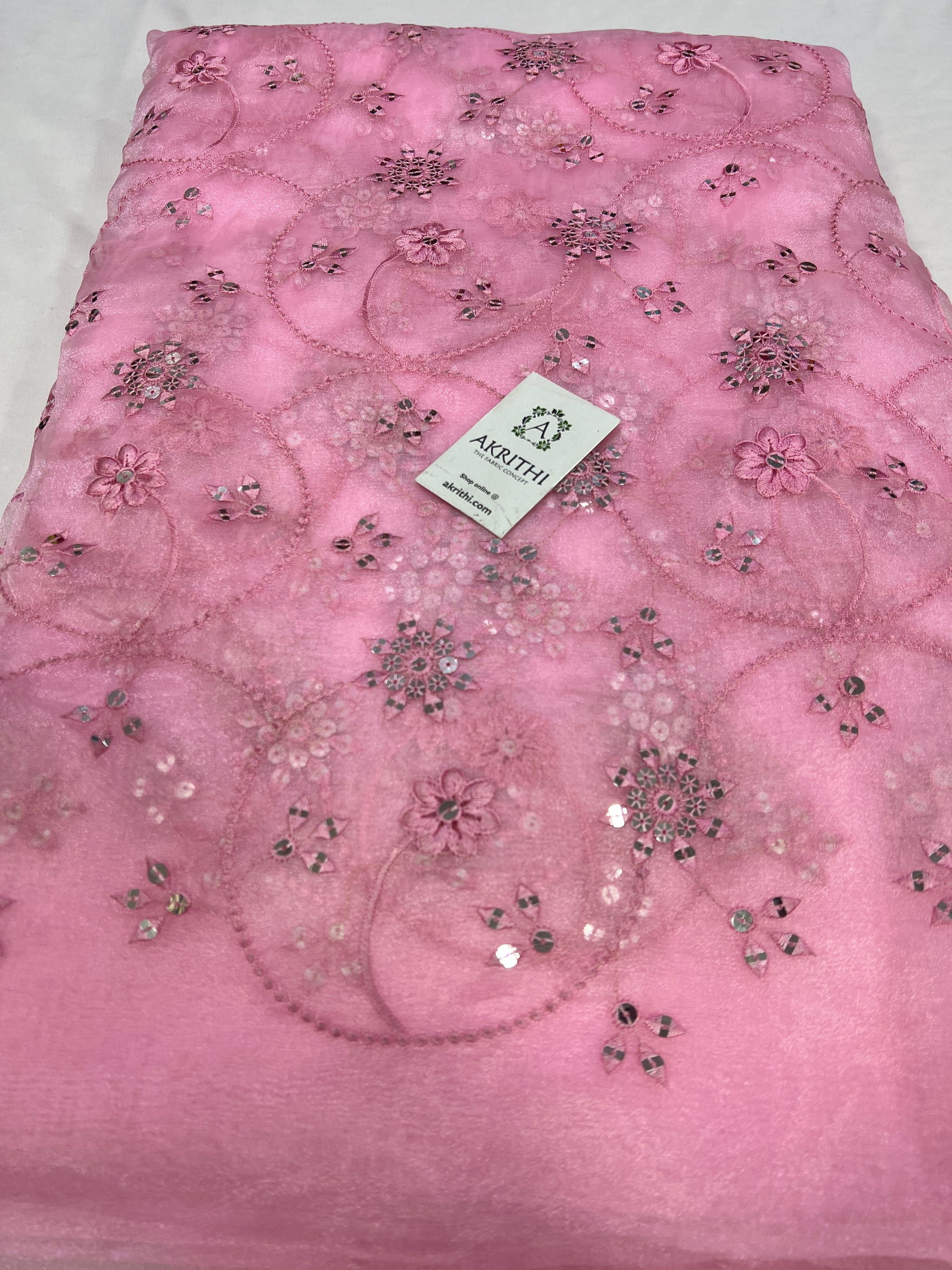 Embroidery on Organza fabric