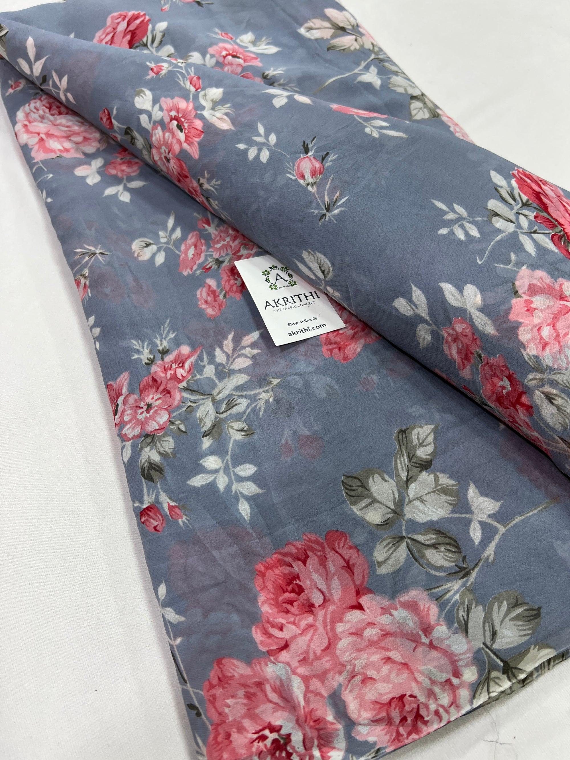 Floral printed georgette fabric