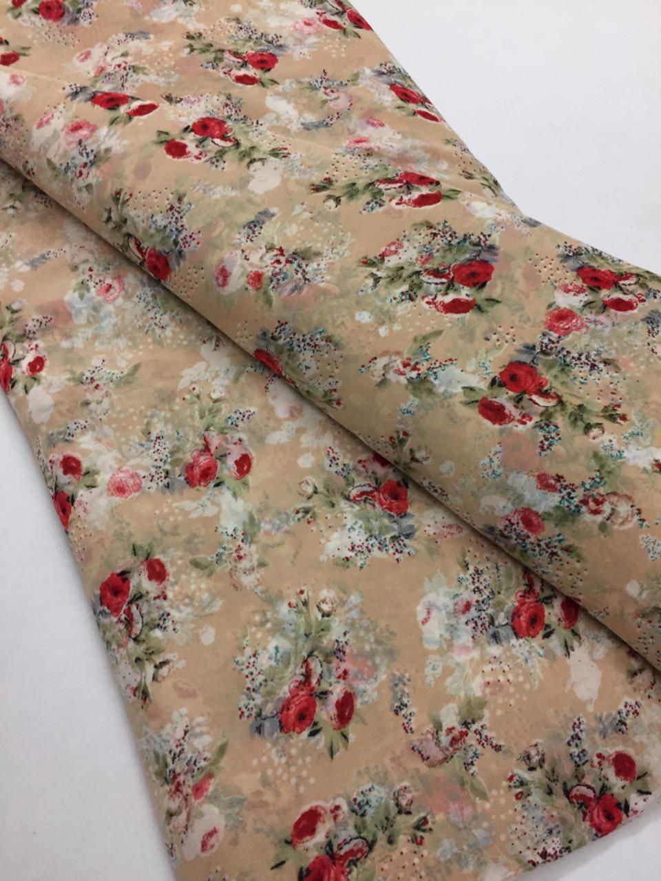Printed georgette fabric 1.8 metres cut