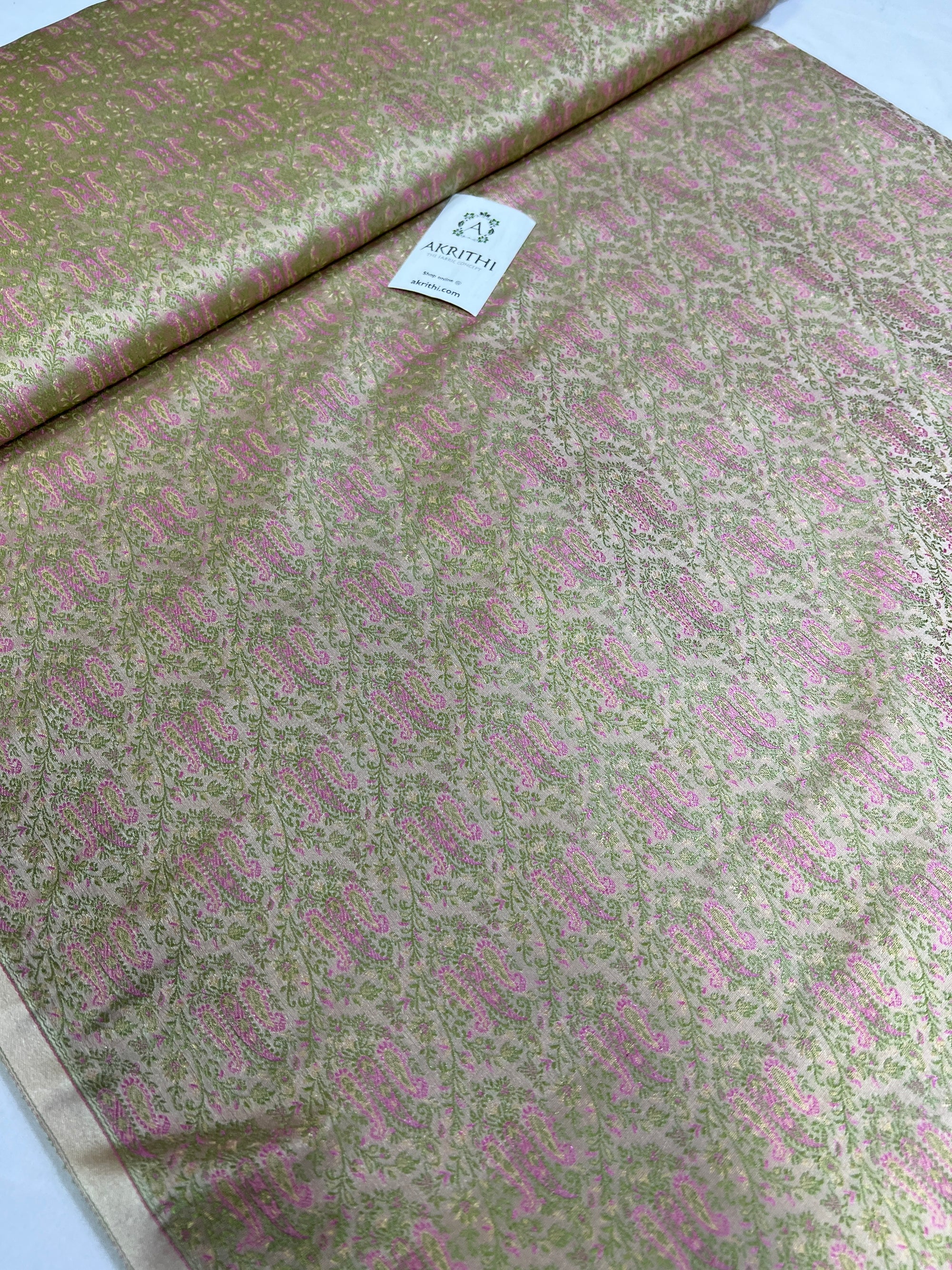 Handloom Banarasi brocade fabric
