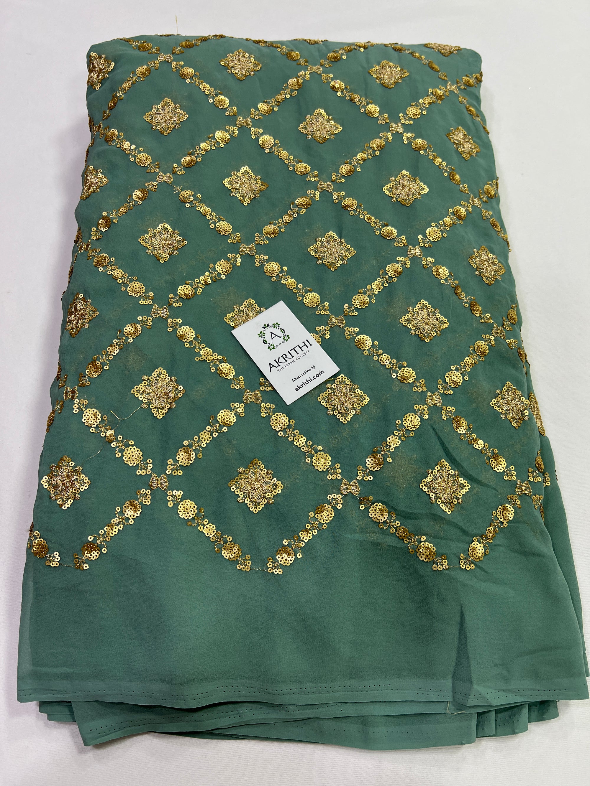 Embroidery on georgette fabric