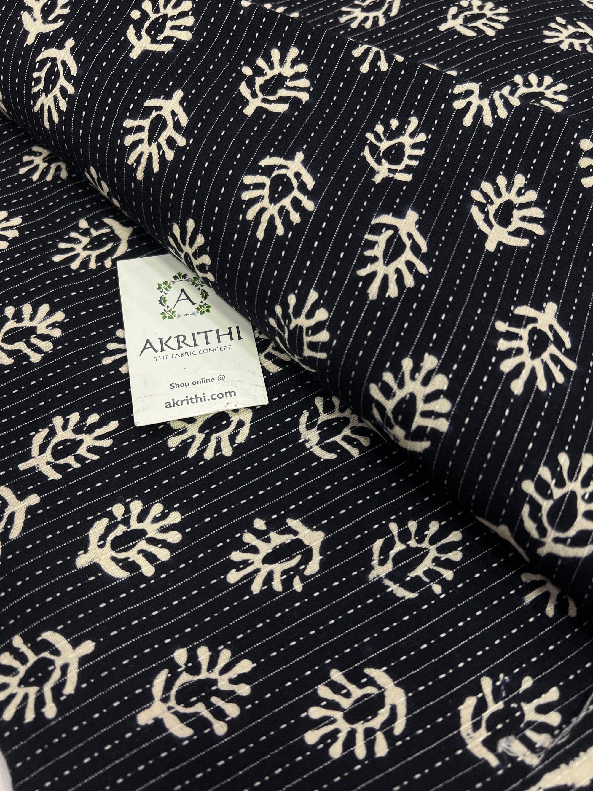 Kantha pure cotton fabric