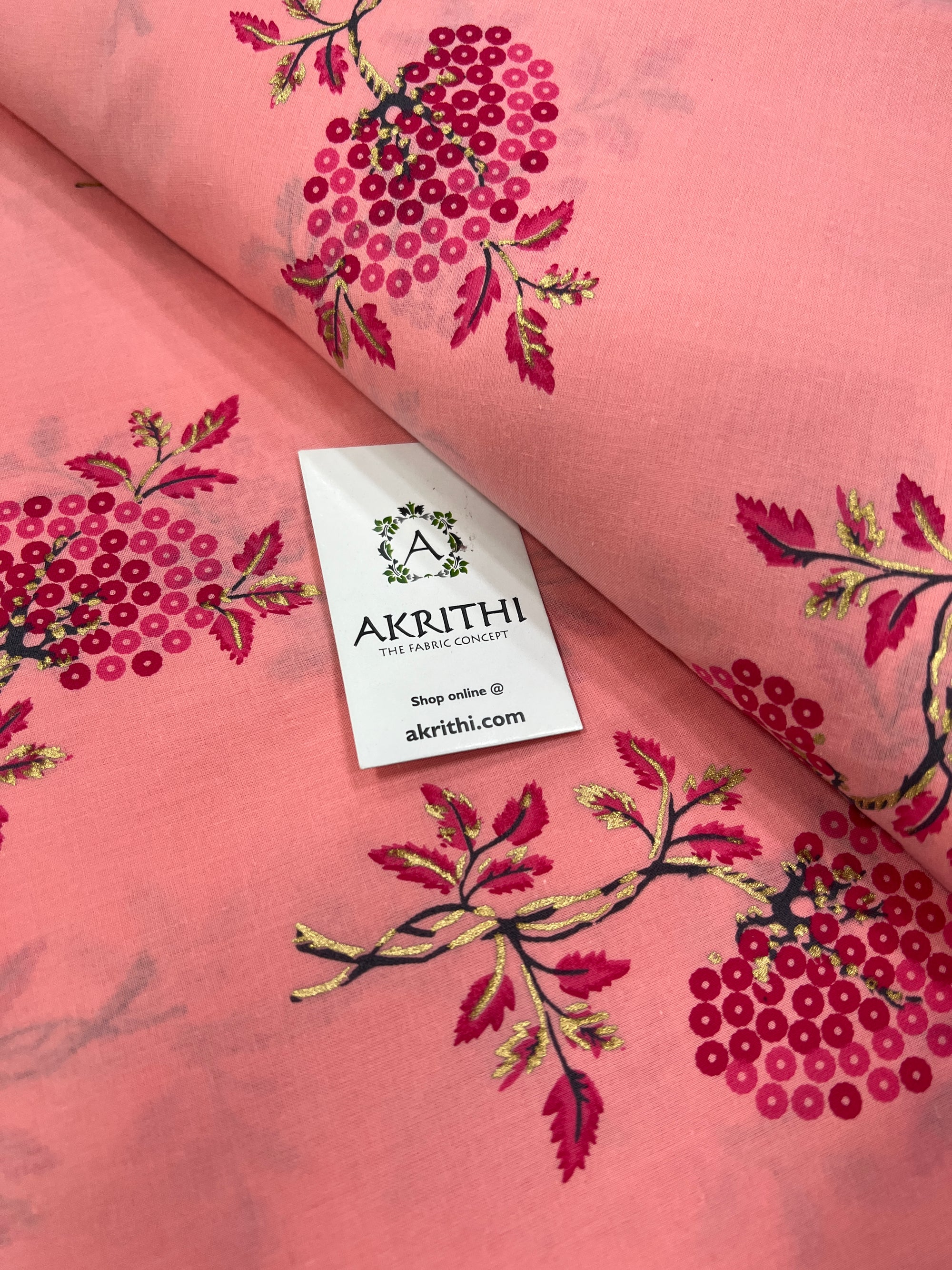 Printed pure cotton fabric