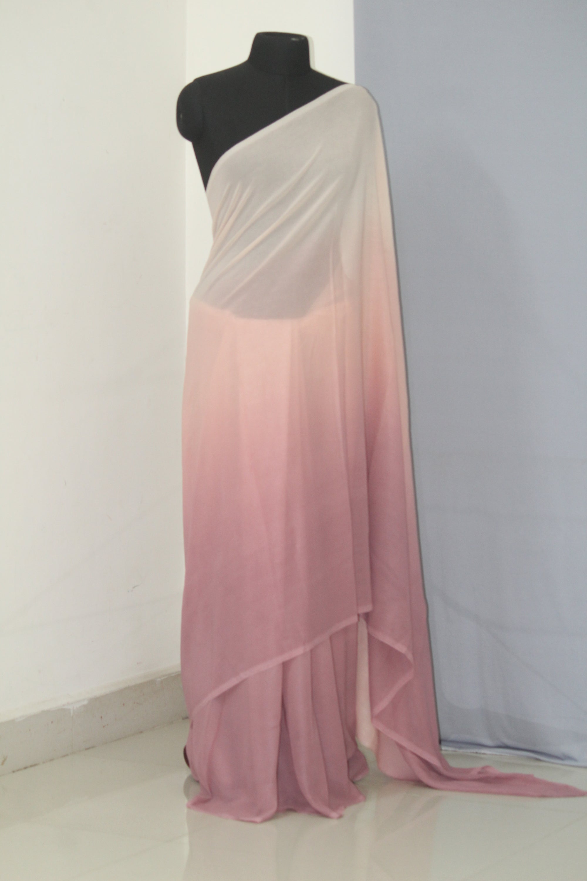 Shaded georgette saree
