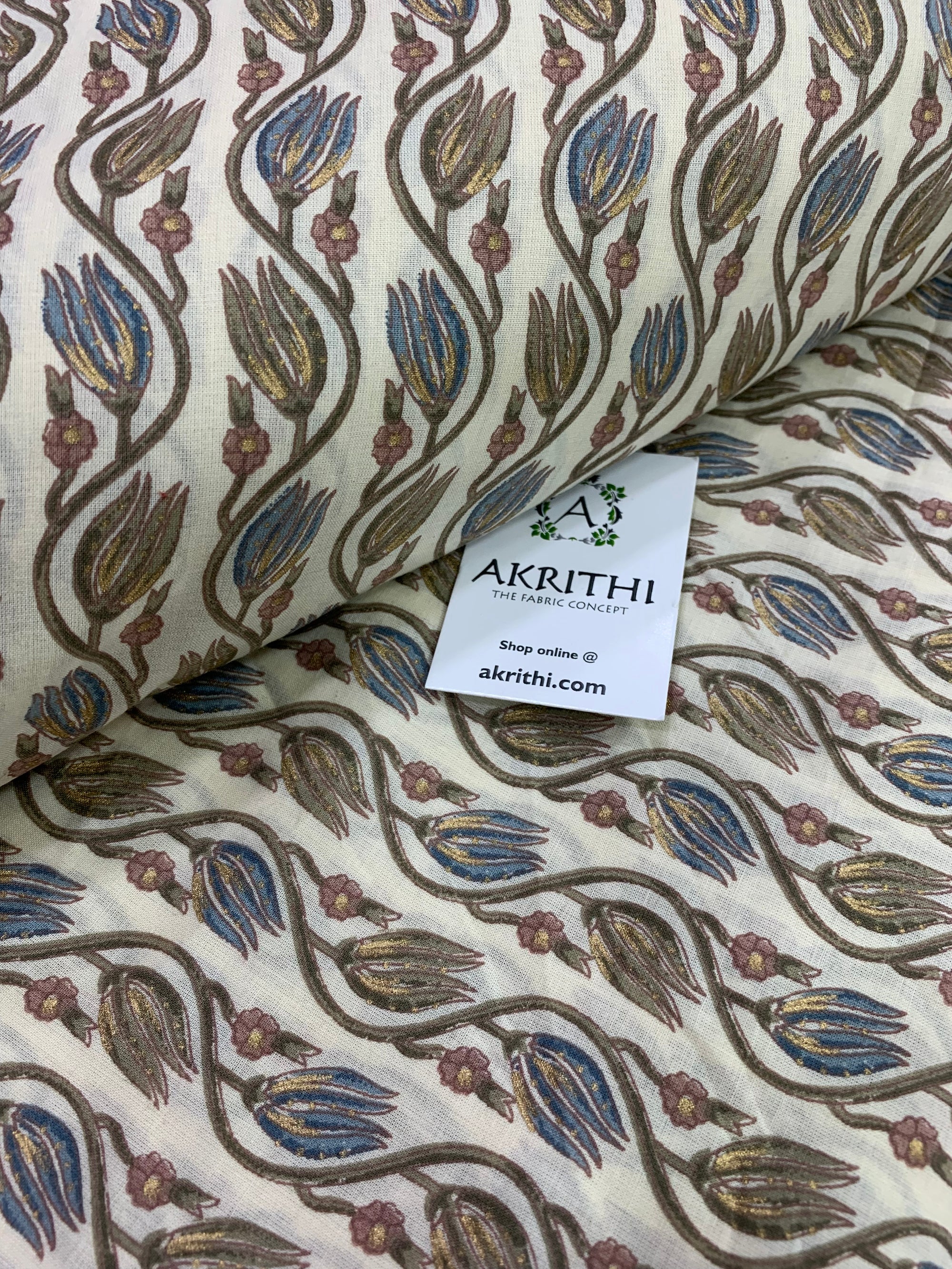 Printed pure cotton fabric