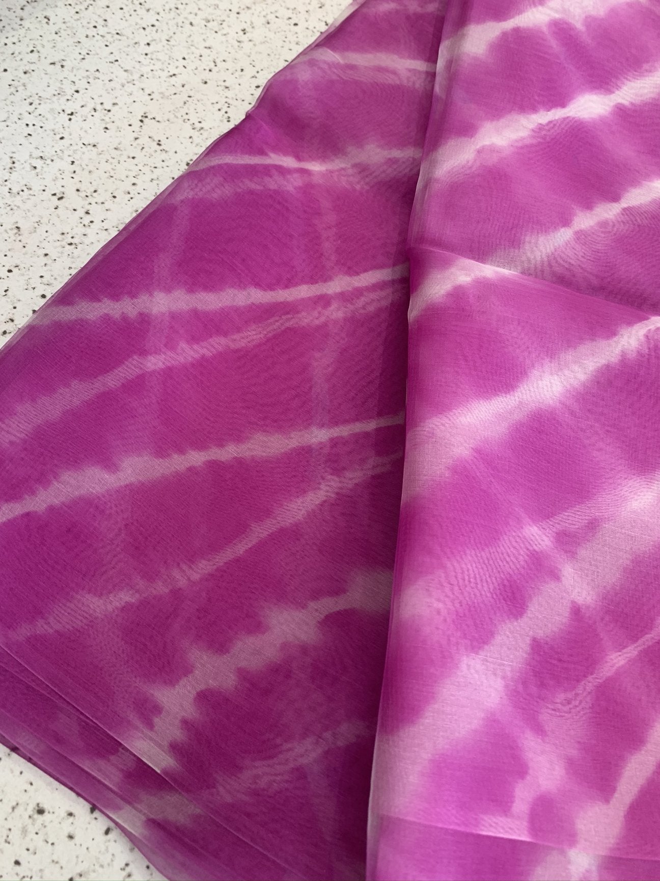PURE SILK ORGANZA LEHERIYA DUPATTA
