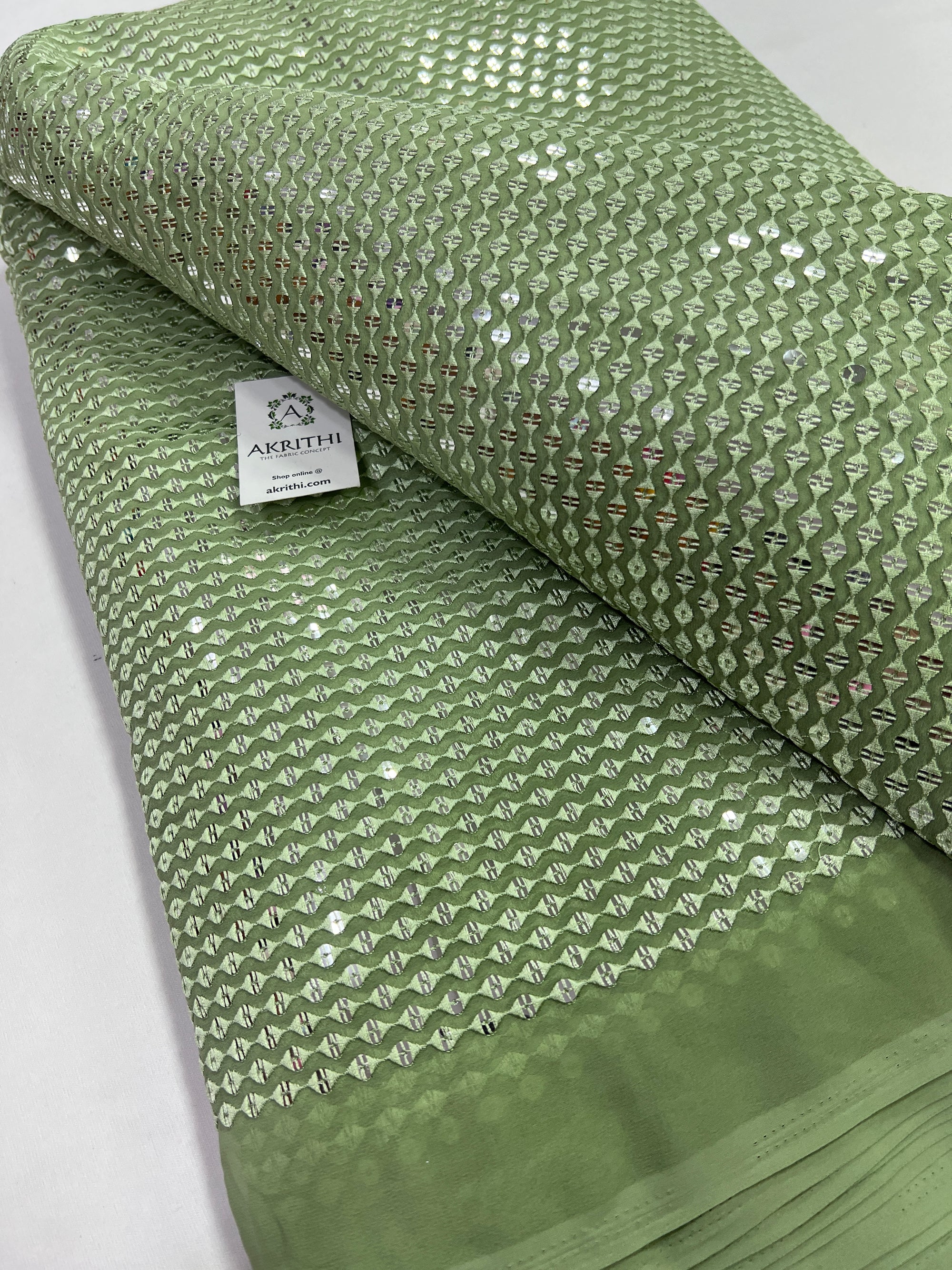 Embroidery on Georgette fabric