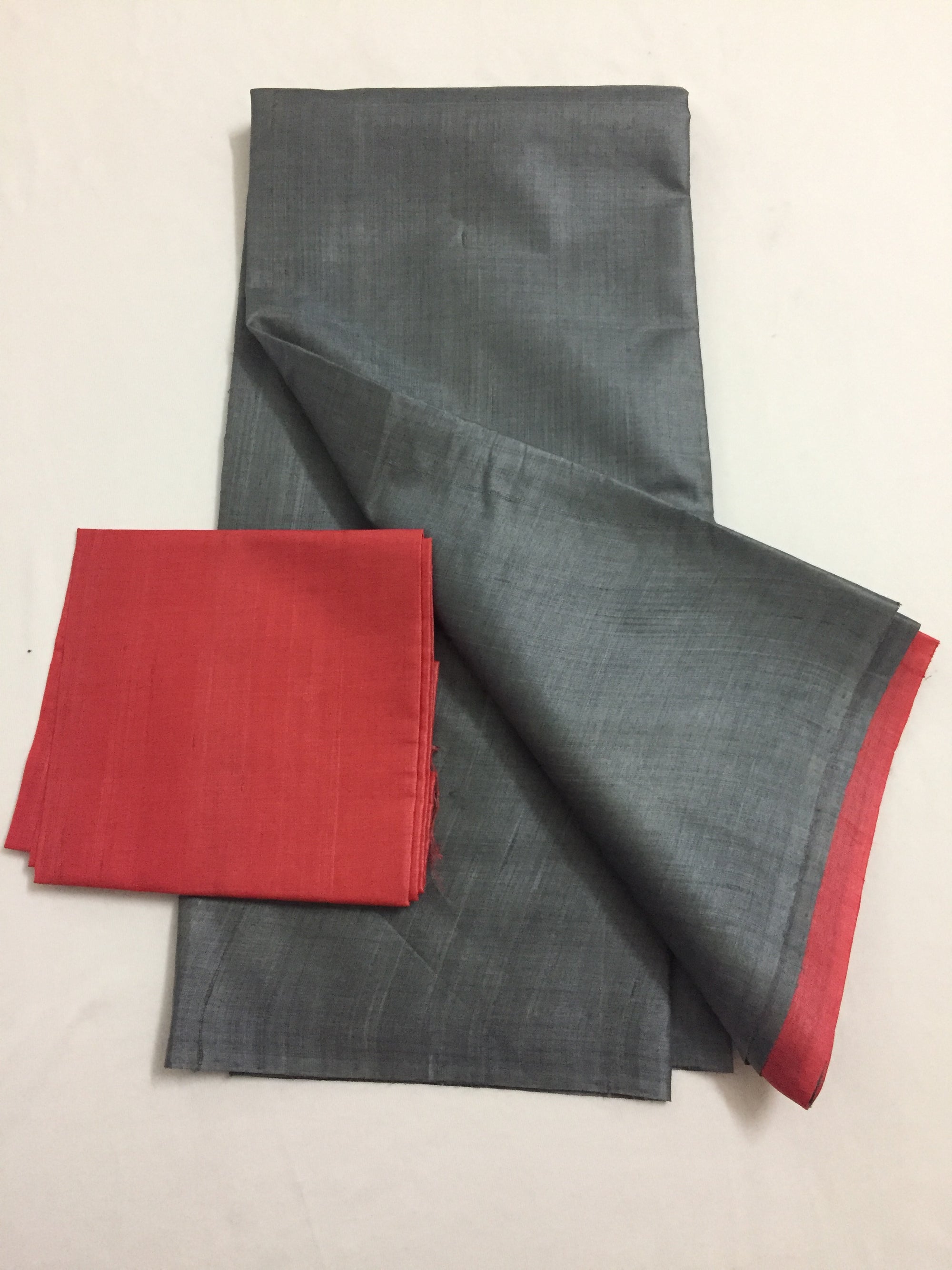 Handloom pure tussar silk saree with contrast blouse