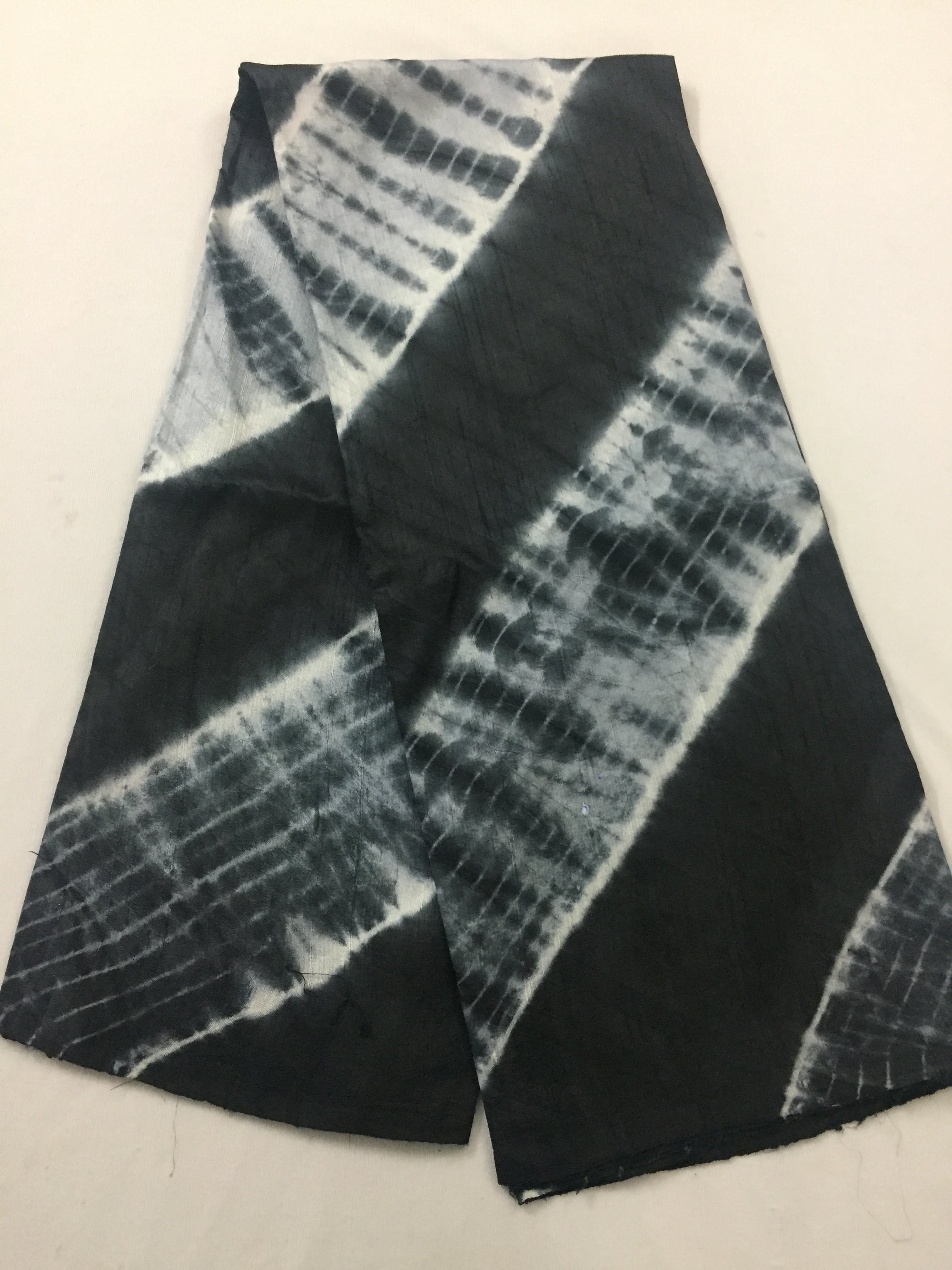 Shibori pure raw silk kurta fabric