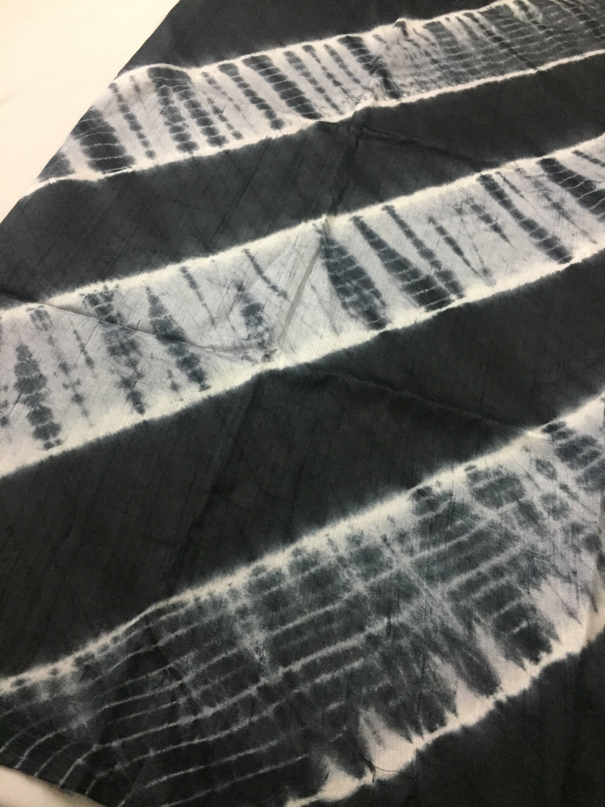Shibori pure raw silk kurta fabric