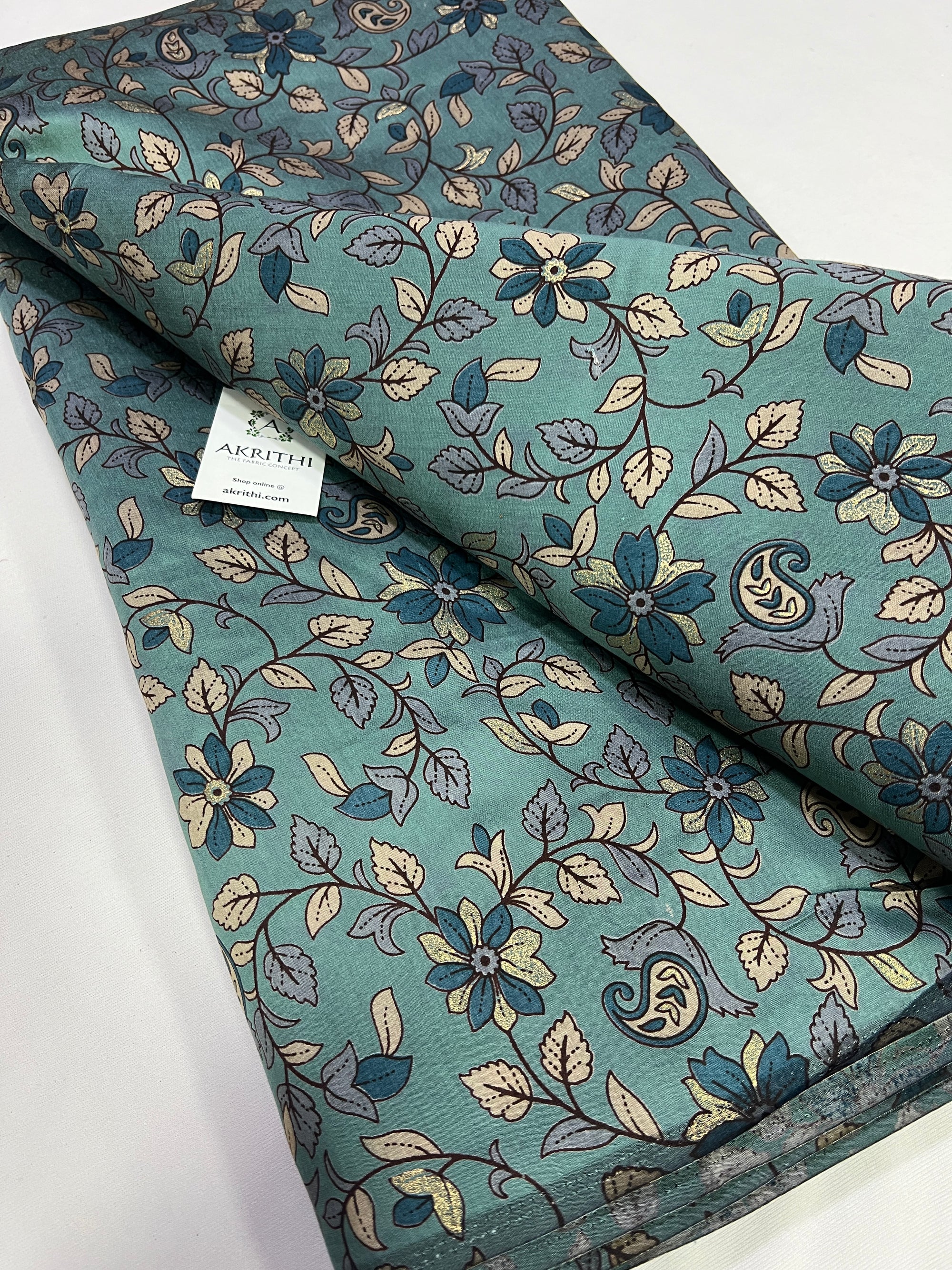 Digital printed silk fabric